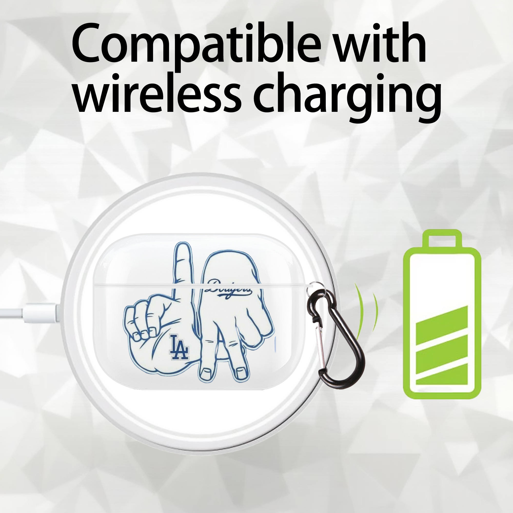  AirPods Pro Hard Case White With Keychain, Durable Flexible PC, Precise Cutouts, Anti-Fingerprint, Yellowing & Scratch Resistant, Full Protection, Washable