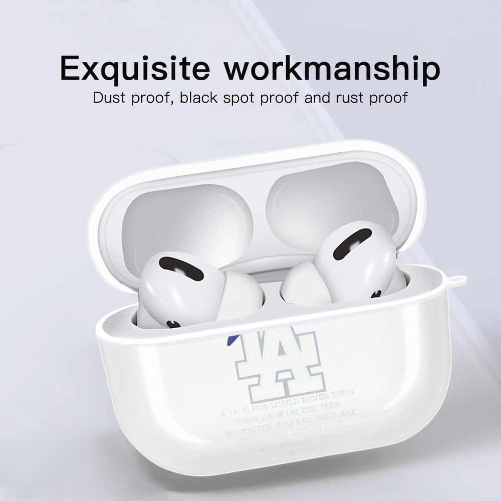  AirPods Pro Hard Case White With Keychain, Durable Flexible PC, Precise Cutouts, Anti-Fingerprint, Yellowing & Scratch Resistant, Full Protection, Washable
