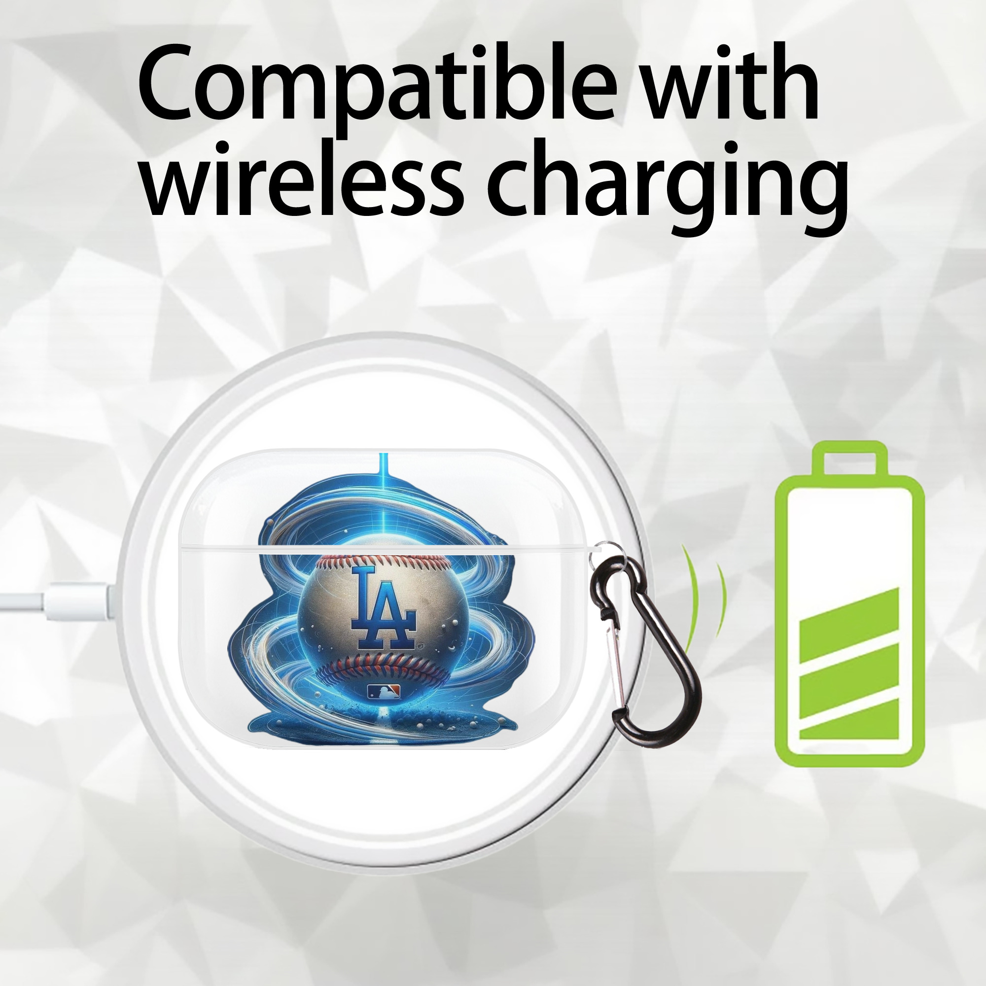  AirPods Pro Hard Case White With Keychain, Durable Flexible PC, Precise Cutouts, Anti-Fingerprint, Yellowing & Scratch Resistant, Full Protection, Washable