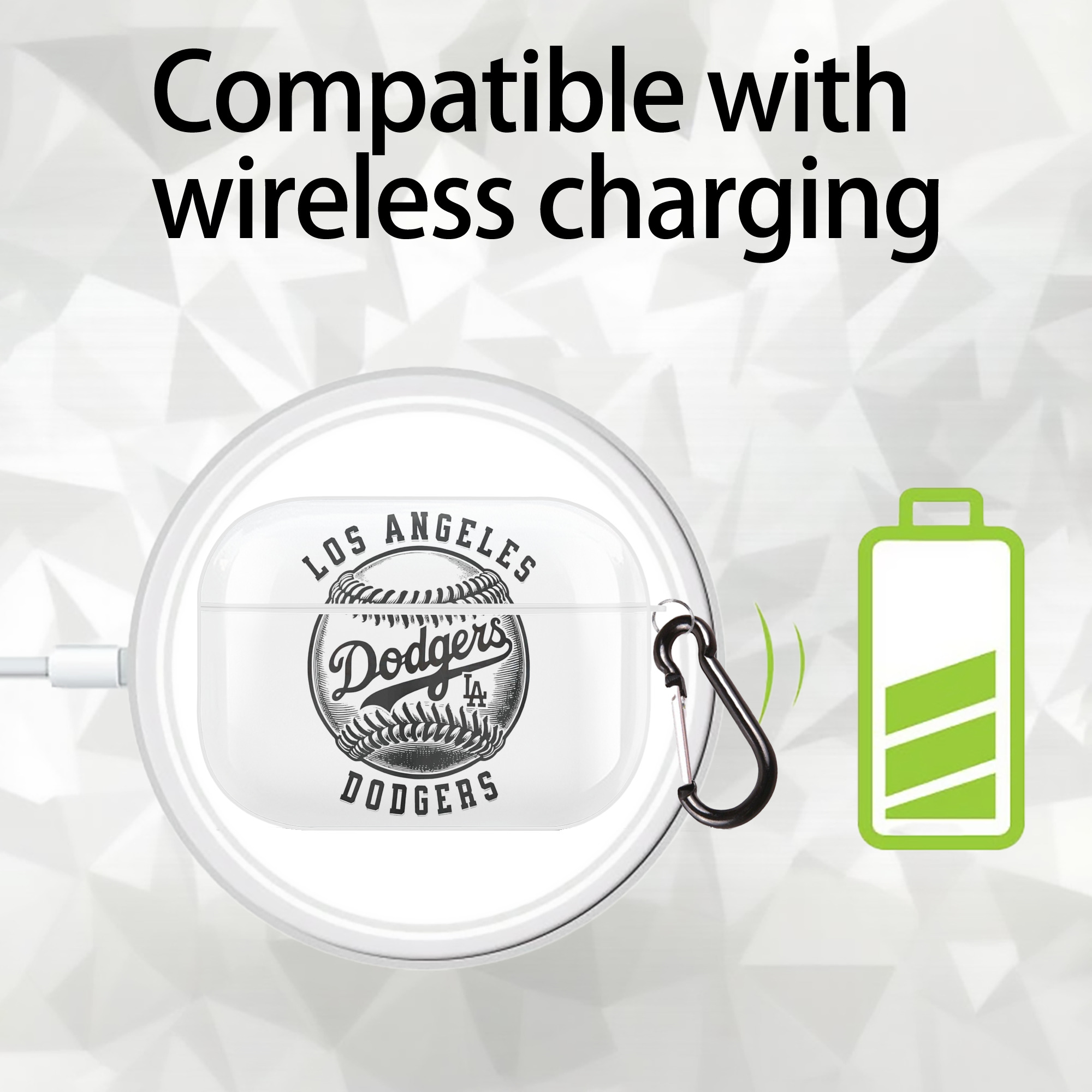  AirPods Pro Hard Case White With Keychain, Durable Flexible PC, Precise Cutouts, Anti-Fingerprint, Yellowing & Scratch Resistant, Full Protection, Washable