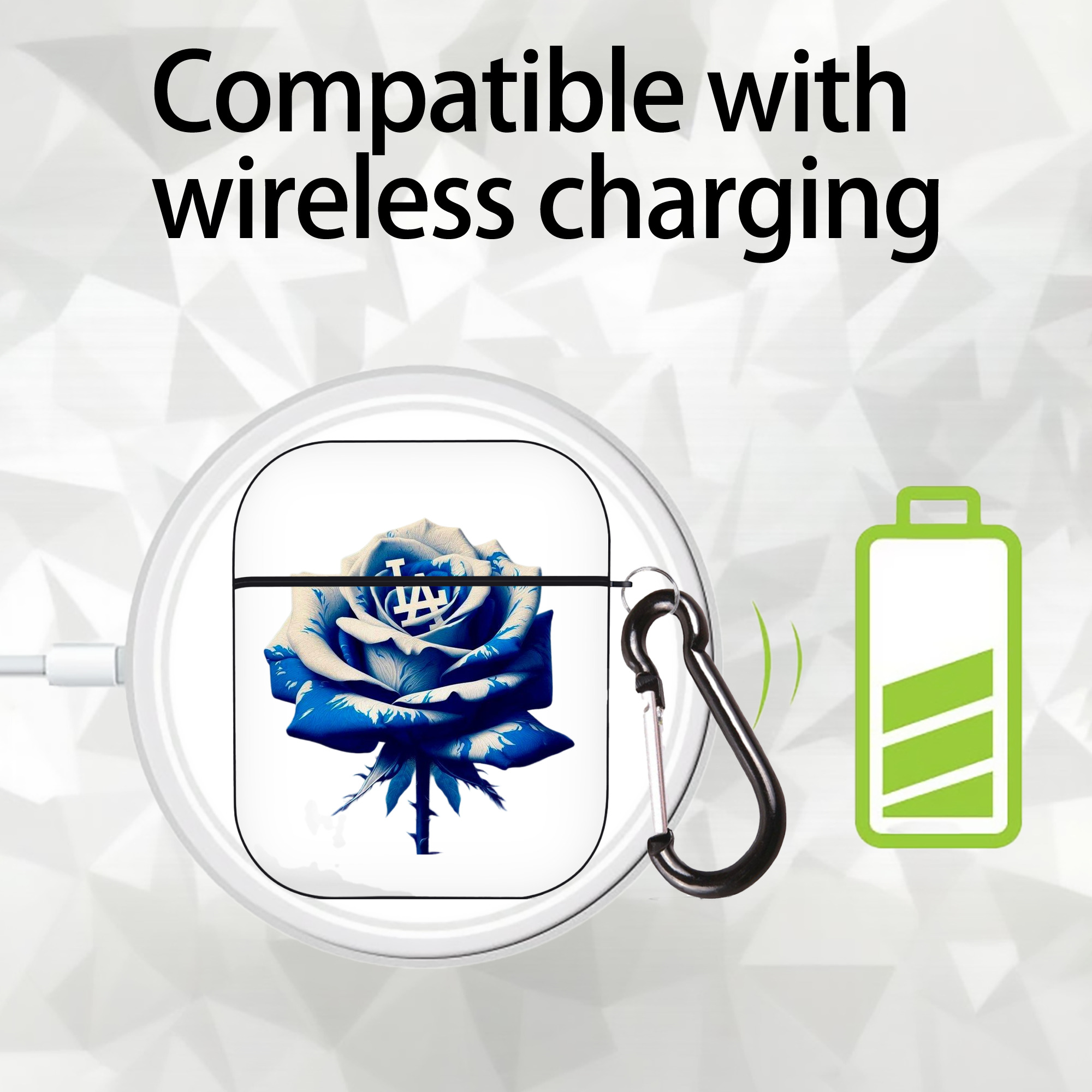  AirPods 2 Case Hard Shell Black, Flexible PC Material, Precise Cutouts, Full Protection, Anti-Fingerprint, Washable, Includes Keychain – Durable & Slim Design