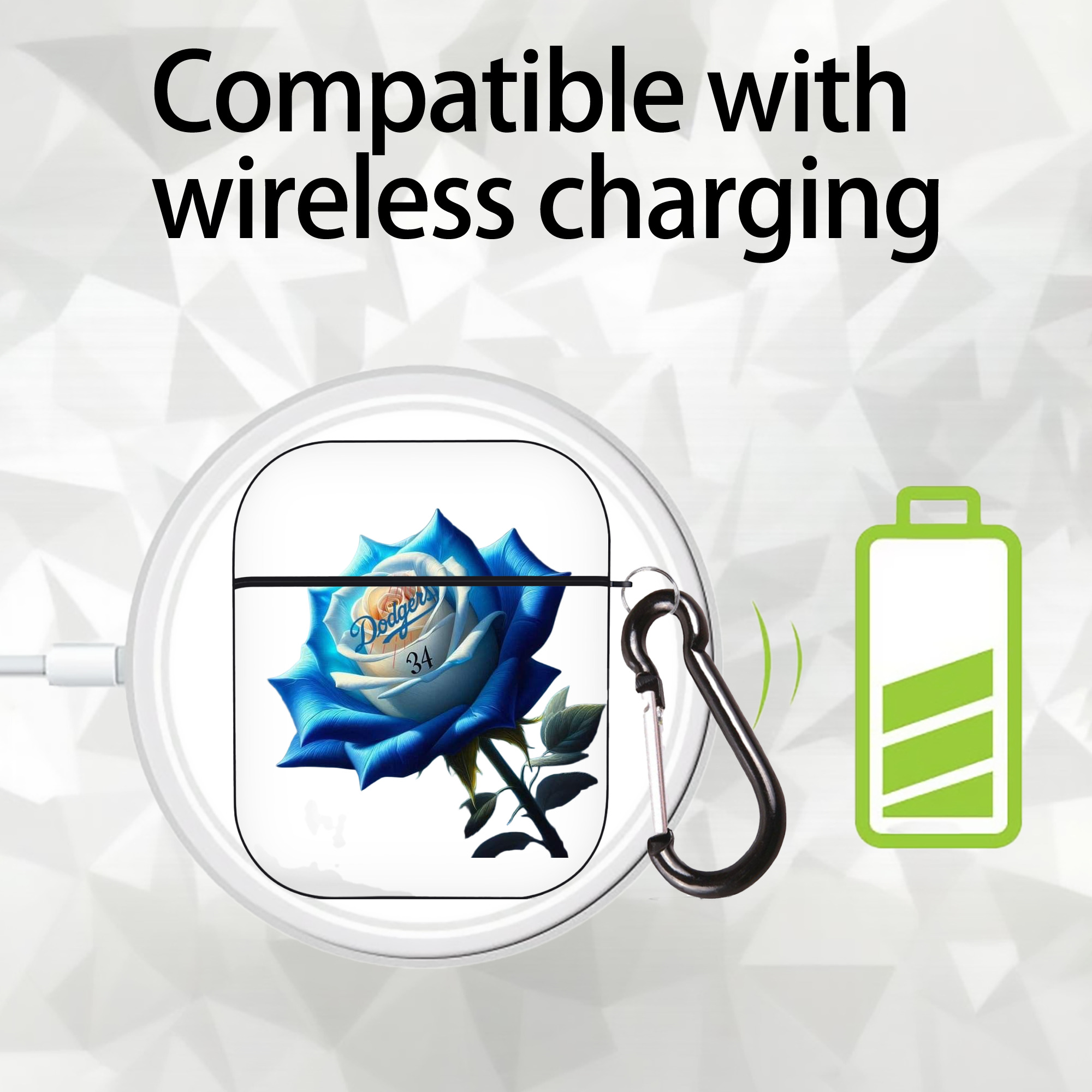  AirPods 2 Case Hard Shell Black, Flexible PC Material, Precise Cutouts, Full Protection, Anti-Fingerprint, Washable, Includes Keychain – Durable & Slim Design