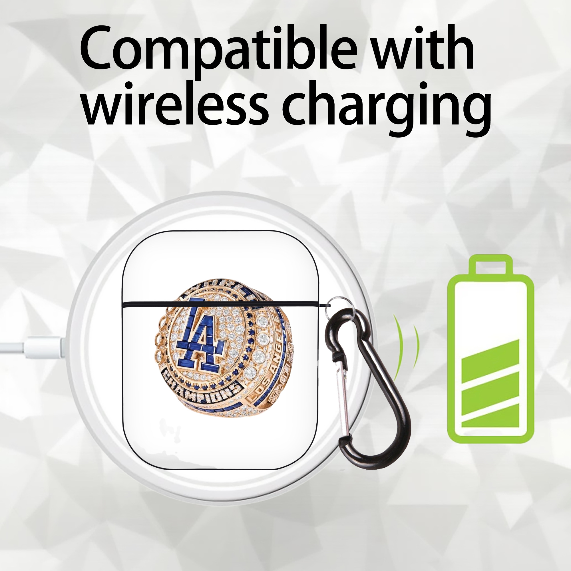  AirPods 2 Case Hard Shell Black, Flexible PC Material, Precise Cutouts, Full Protection, Anti-Fingerprint, Washable, Includes Keychain – Durable & Slim Design