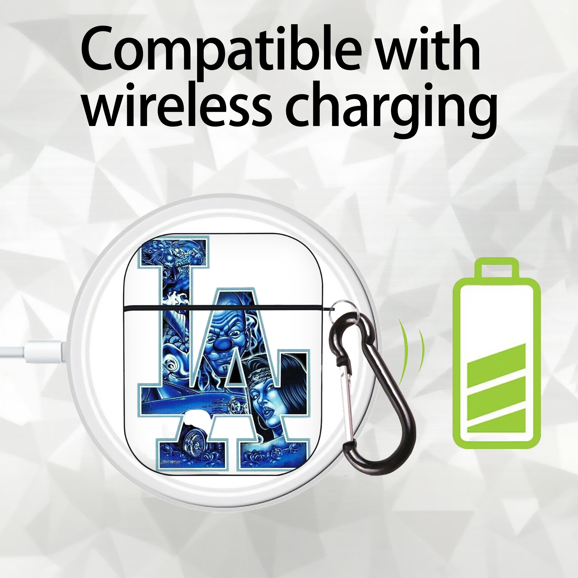  AirPods 2 Case Hard Shell Black, Flexible PC Material, Precise Cutouts, Full Protection, Anti-Fingerprint, Washable, Includes Keychain – Durable & Slim Design