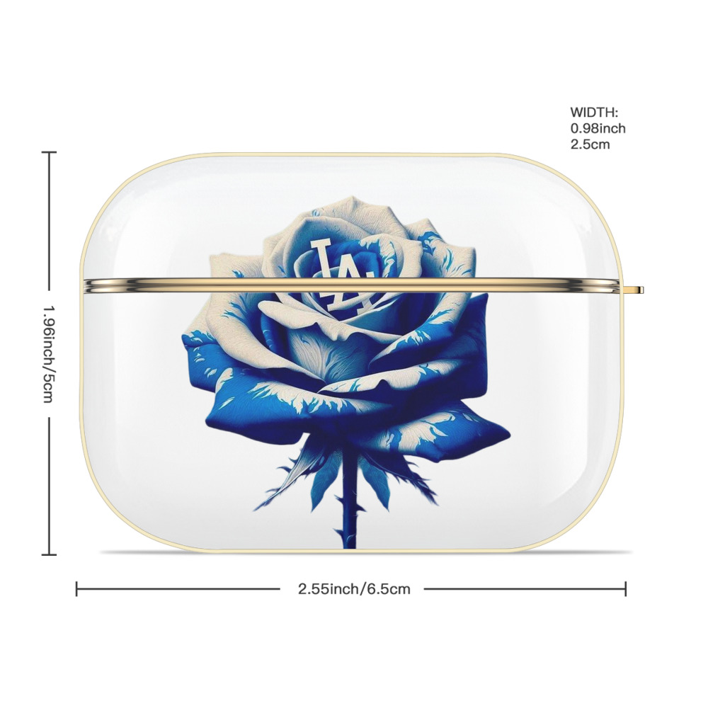  Luxury Gold AirPods Pro Case With Keychain, Flexible PC Material, Full Protection, Precise Cutouts, Anti-Fingerprint, Washable, Durable Design