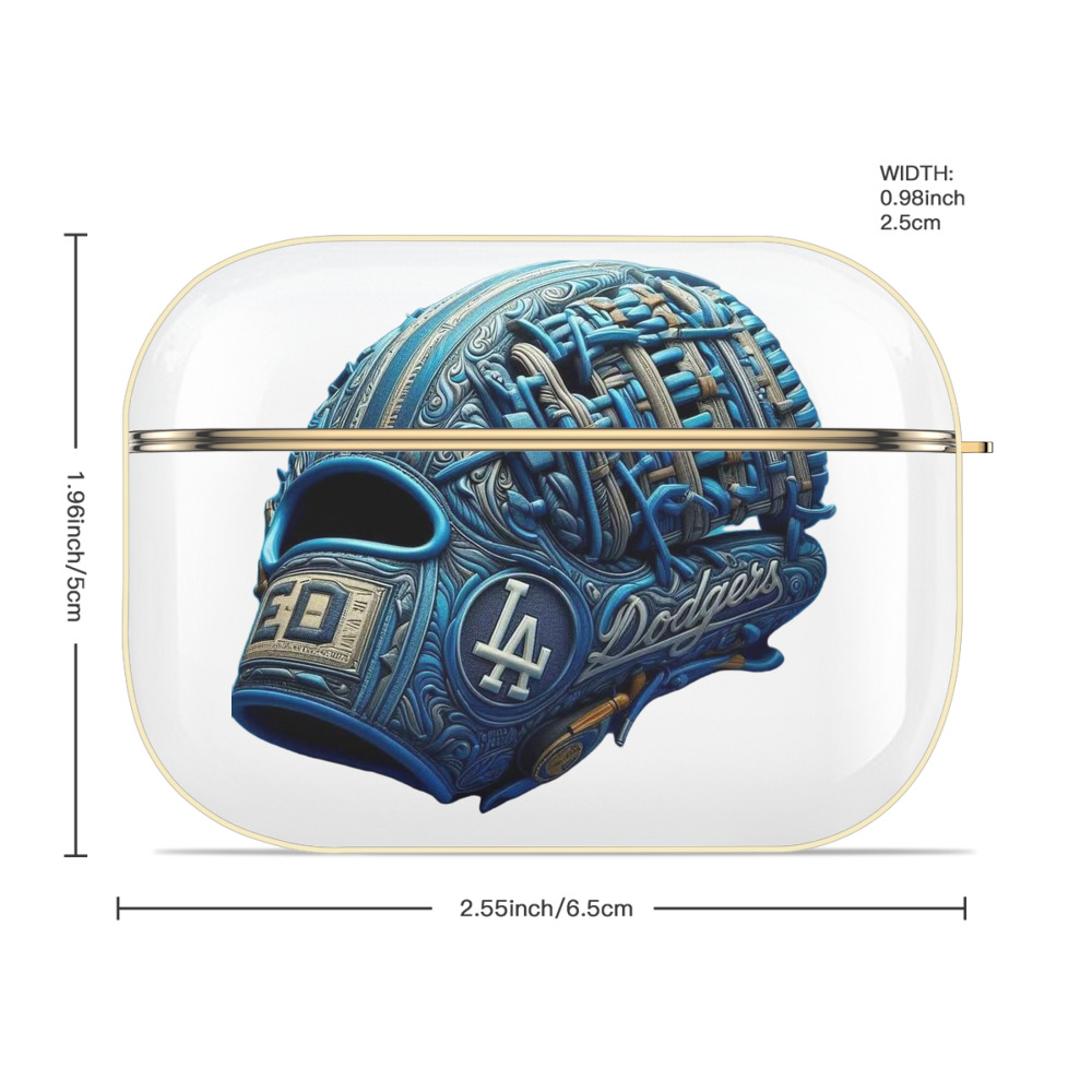  Luxury Gold AirPods Pro Case With Keychain, Flexible PC Material, Full Protection, Precise Cutouts, Anti-Fingerprint, Washable, Durable Design