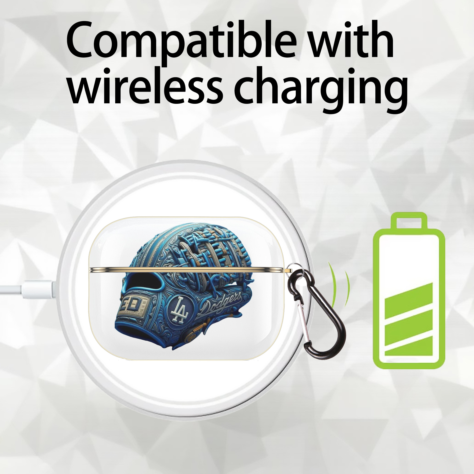  Luxury Gold AirPods Pro Case With Keychain, Flexible PC Material, Full Protection, Precise Cutouts, Anti-Fingerprint, Washable, Durable Design