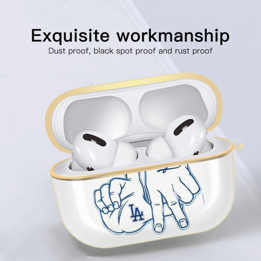  Luxury Gold AirPods Pro Case With Keychain, Flexible PC Material, Full Protection, Precise Cutouts, Anti-Fingerprint, Washable, Durable Design