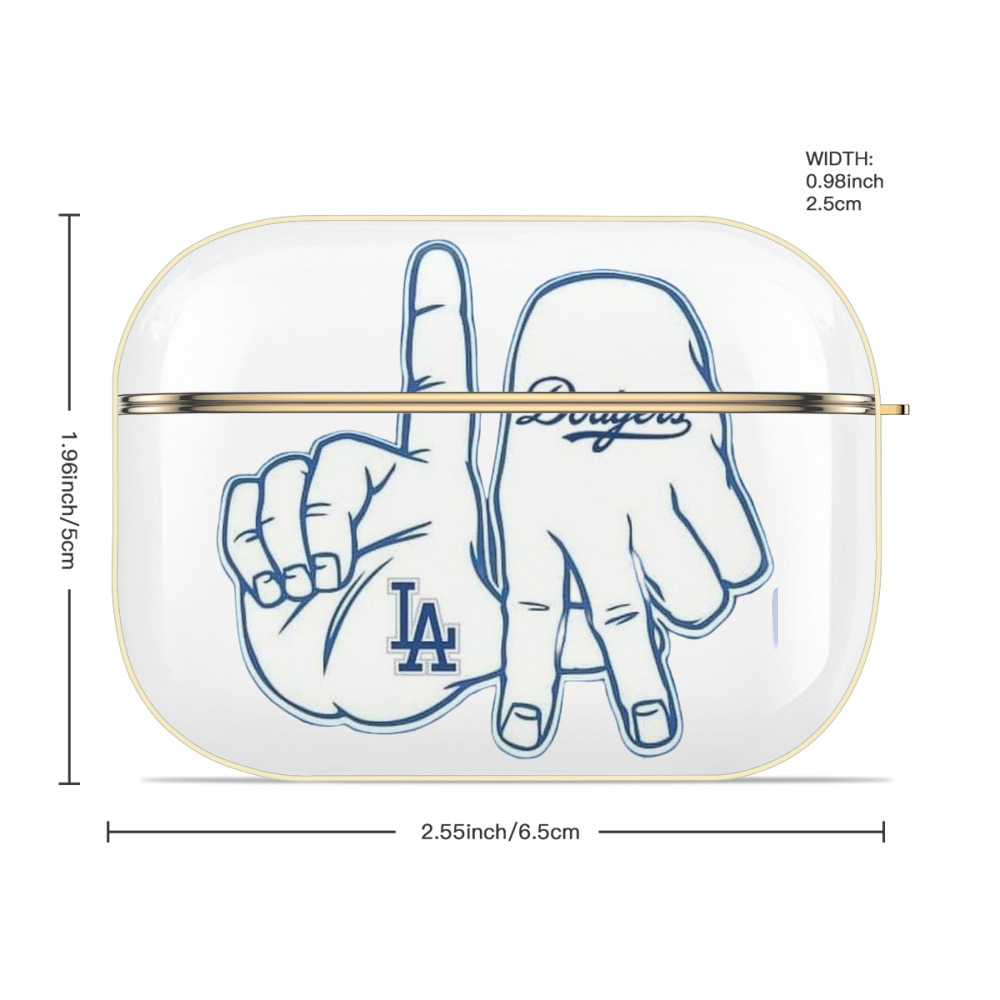  Luxury Gold AirPods Pro Case With Keychain, Flexible PC Material, Full Protection, Precise Cutouts, Anti-Fingerprint, Washable, Durable Design