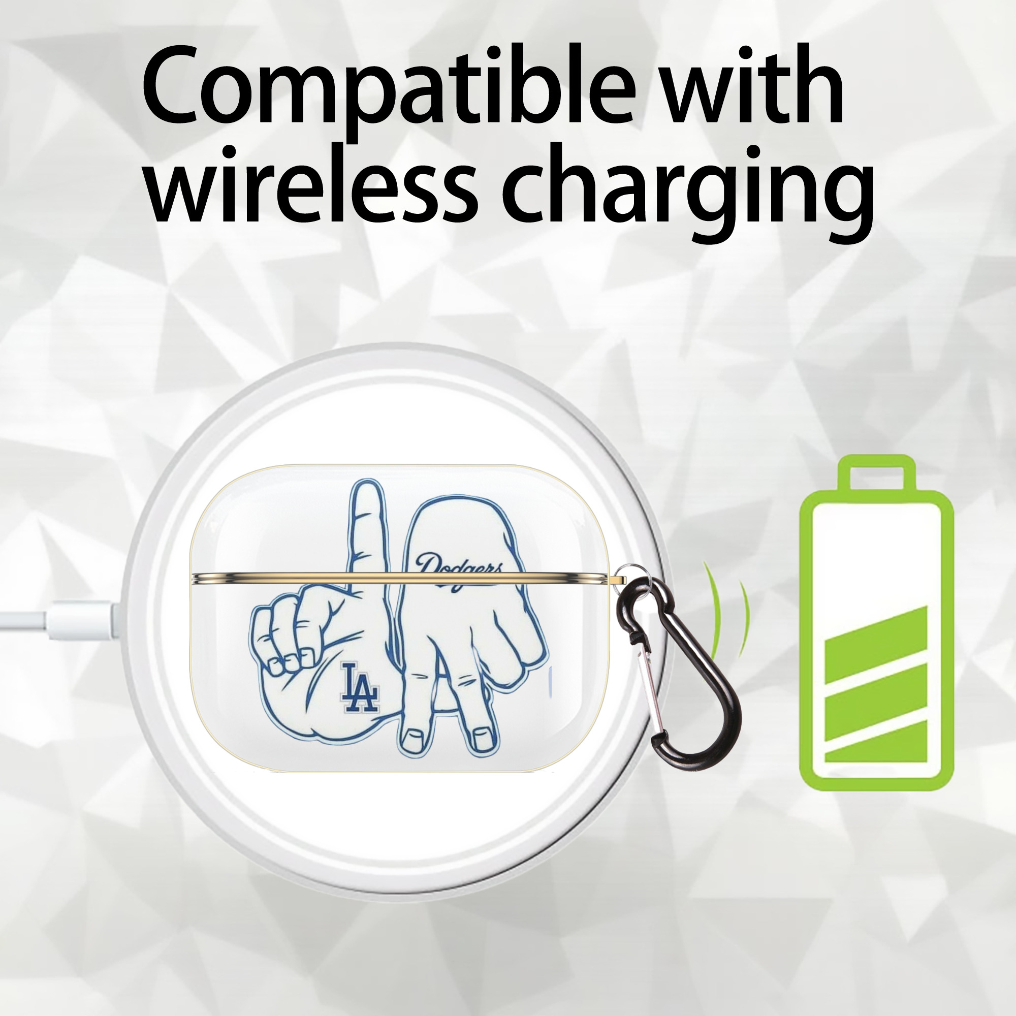  Luxury Gold AirPods Pro Case With Keychain, Flexible PC Material, Full Protection, Precise Cutouts, Anti-Fingerprint, Washable, Durable Design