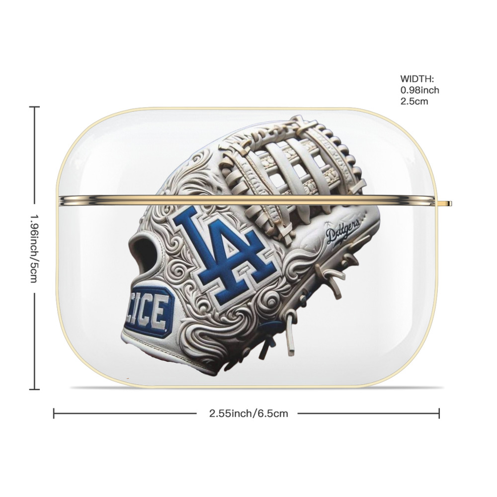  Luxury Gold AirPods Pro Case With Keychain, Flexible PC Material, Full Protection, Precise Cutouts, Anti-Fingerprint, Washable, Durable Design