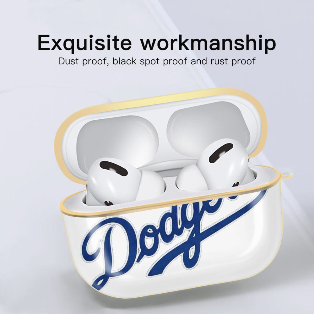  Luxury Gold AirPods Pro Case With Keychain, Flexible PC Material, Full Protection, Precise Cutouts, Anti-Fingerprint, Washable, Durable Design