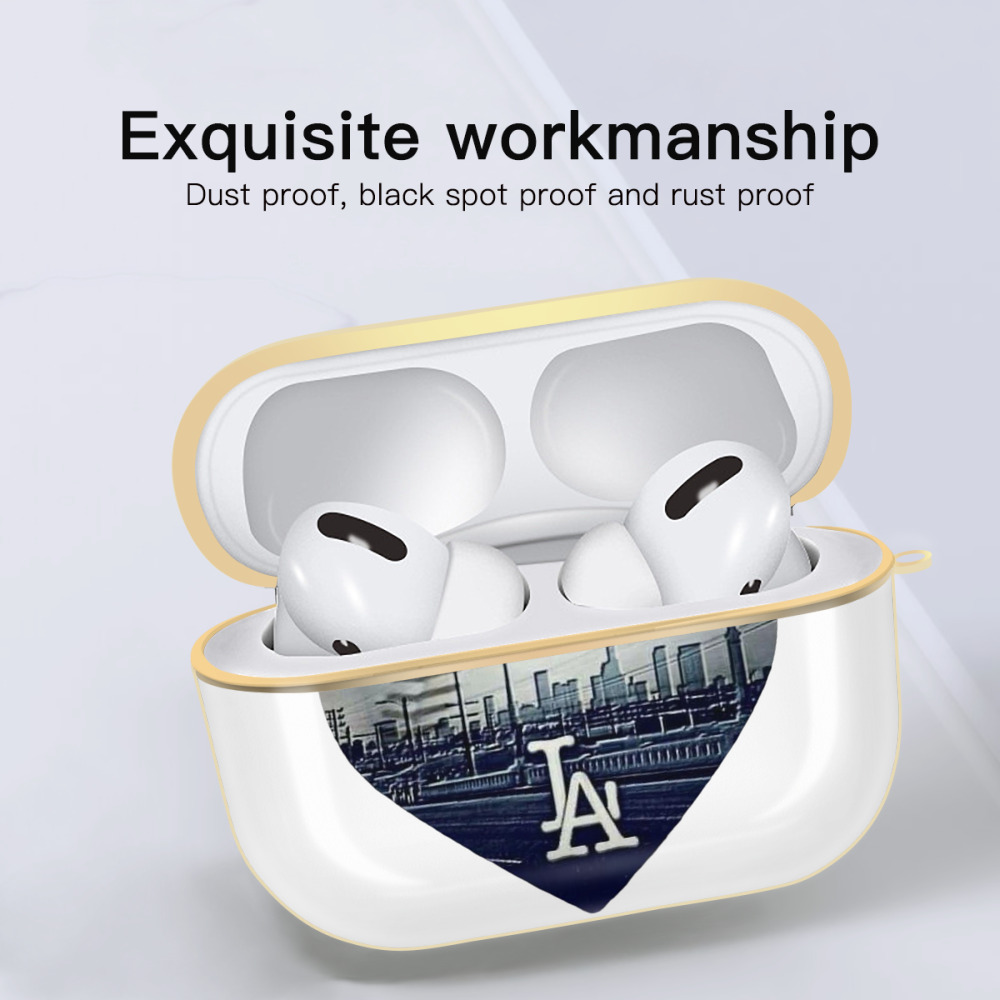  Luxury Gold AirPods Pro Case With Keychain, Flexible PC Material, Full Protection, Precise Cutouts, Anti-Fingerprint, Washable, Durable Design