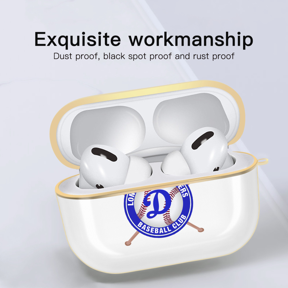  Luxury Gold AirPods Pro Case With Keychain, Flexible PC Material, Full Protection, Precise Cutouts, Anti-Fingerprint, Washable, Durable Design