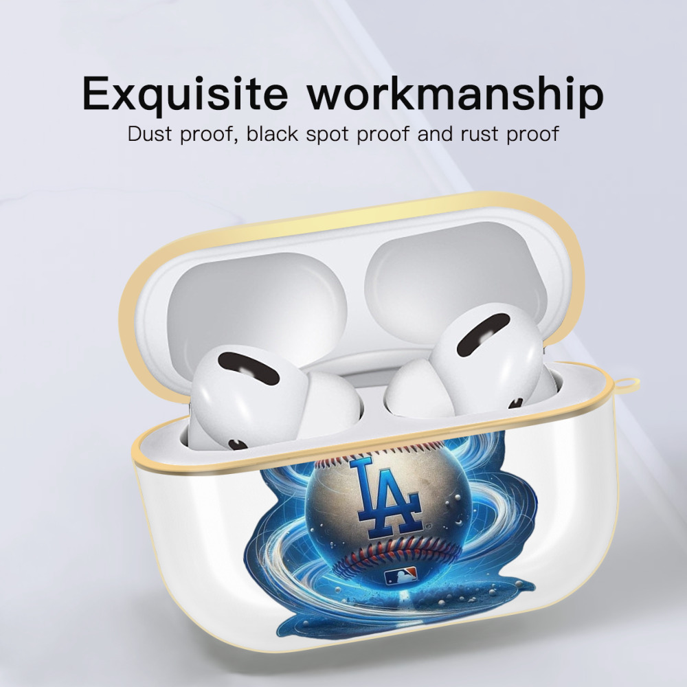  Luxury Gold AirPods Pro Case With Keychain, Flexible PC Material, Full Protection, Precise Cutouts, Anti-Fingerprint, Washable, Durable Design