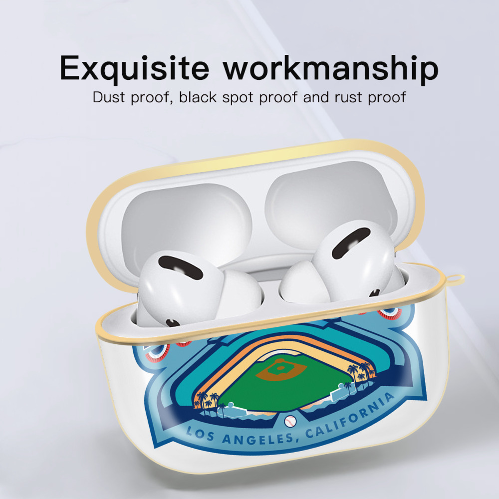  Luxury Gold AirPods Pro Case With Keychain, Flexible PC Material, Full Protection, Precise Cutouts, Anti-Fingerprint, Washable, Durable Design