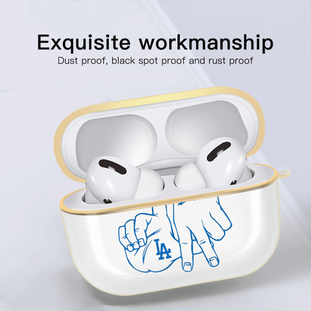  Luxury Gold AirPods Pro Case With Keychain, Flexible PC Material, Full Protection, Precise Cutouts, Anti-Fingerprint, Washable, Durable Design