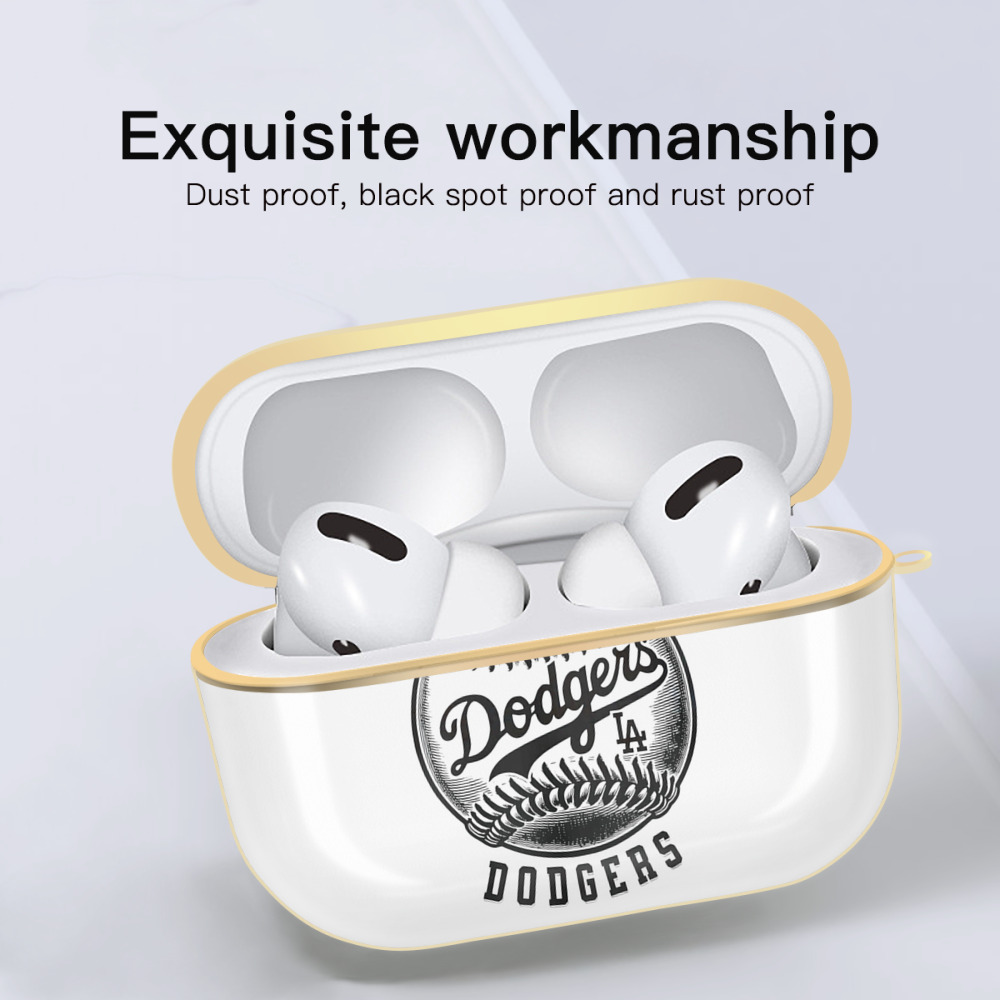  Luxury Gold AirPods Pro Case With Keychain, Flexible PC Material, Full Protection, Precise Cutouts, Anti-Fingerprint, Washable, Durable Design