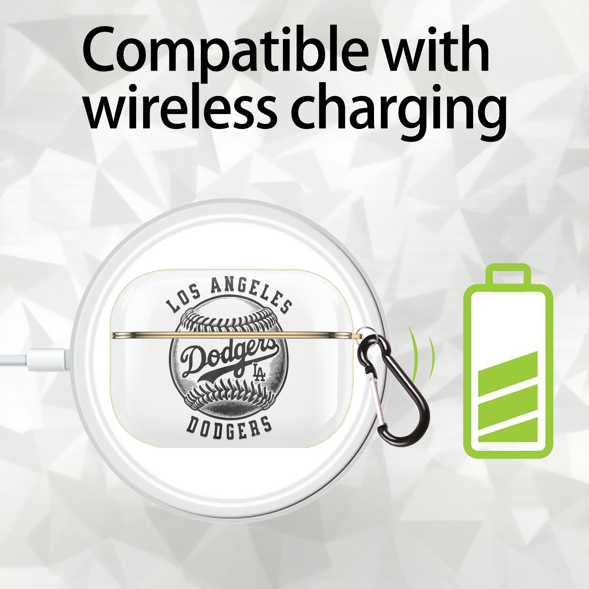  Luxury Gold AirPods Pro Case With Keychain, Flexible PC Material, Full Protection, Precise Cutouts, Anti-Fingerprint, Washable, Durable Design