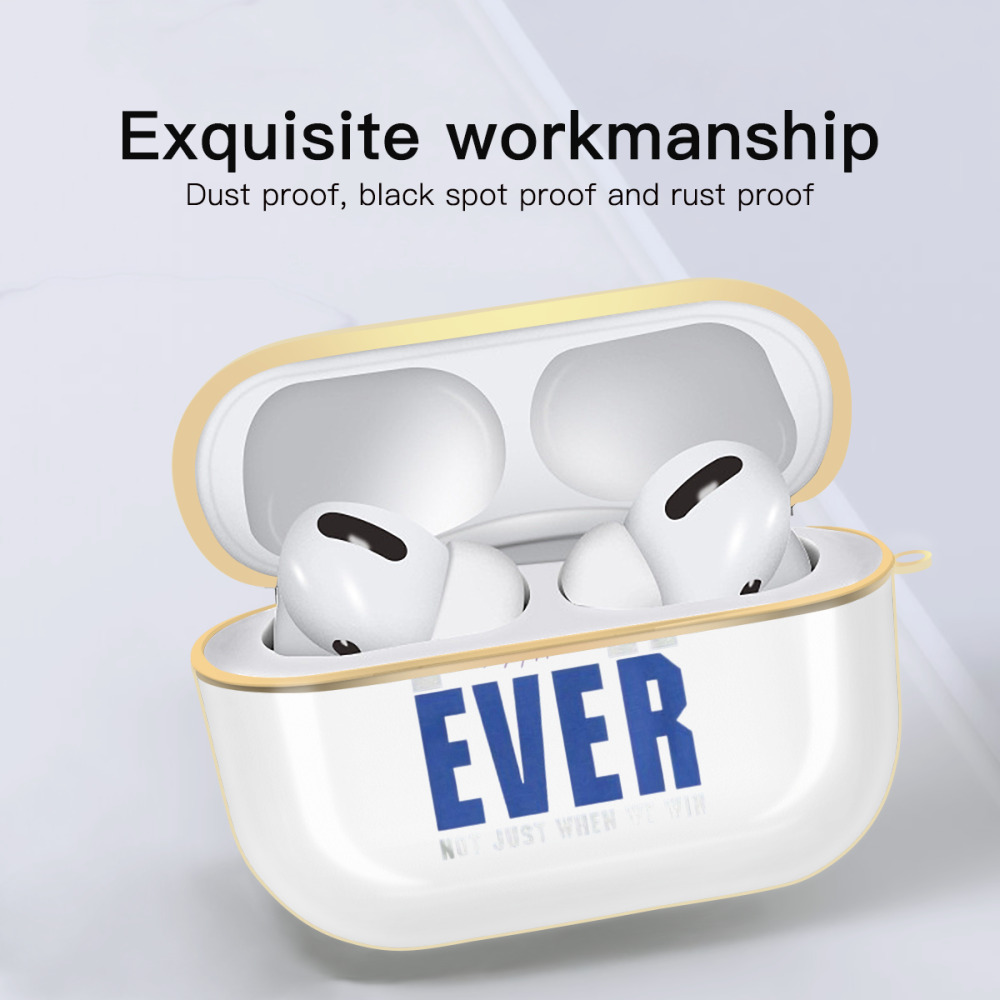  Luxury Gold AirPods Pro Case With Keychain, Flexible PC Material, Full Protection, Precise Cutouts, Anti-Fingerprint, Washable, Durable Design