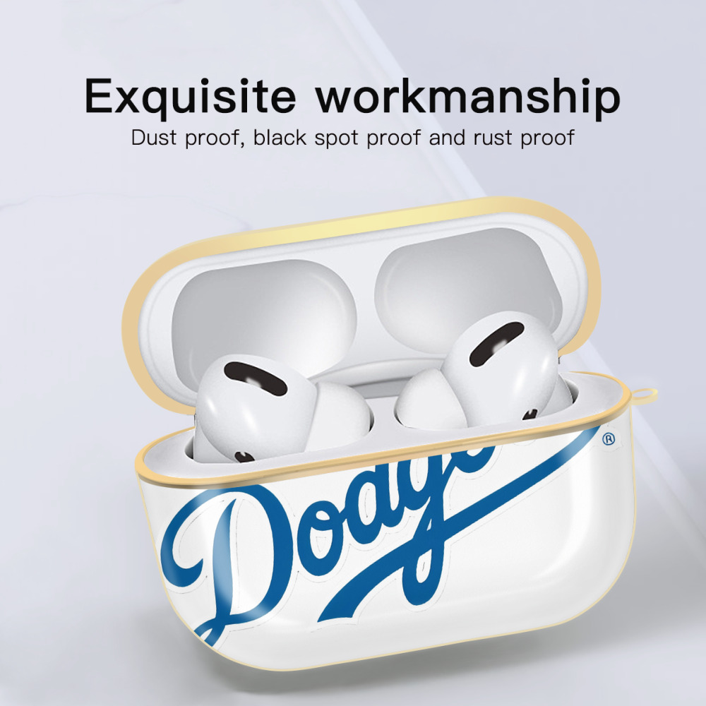  Luxury Gold AirPods Pro Case With Keychain, Flexible PC Material, Full Protection, Precise Cutouts, Anti-Fingerprint, Washable, Durable Design