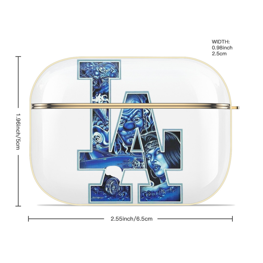  Luxury Gold AirPods Pro Case With Keychain, Flexible PC Material, Full Protection, Precise Cutouts, Anti-Fingerprint, Washable, Durable Design