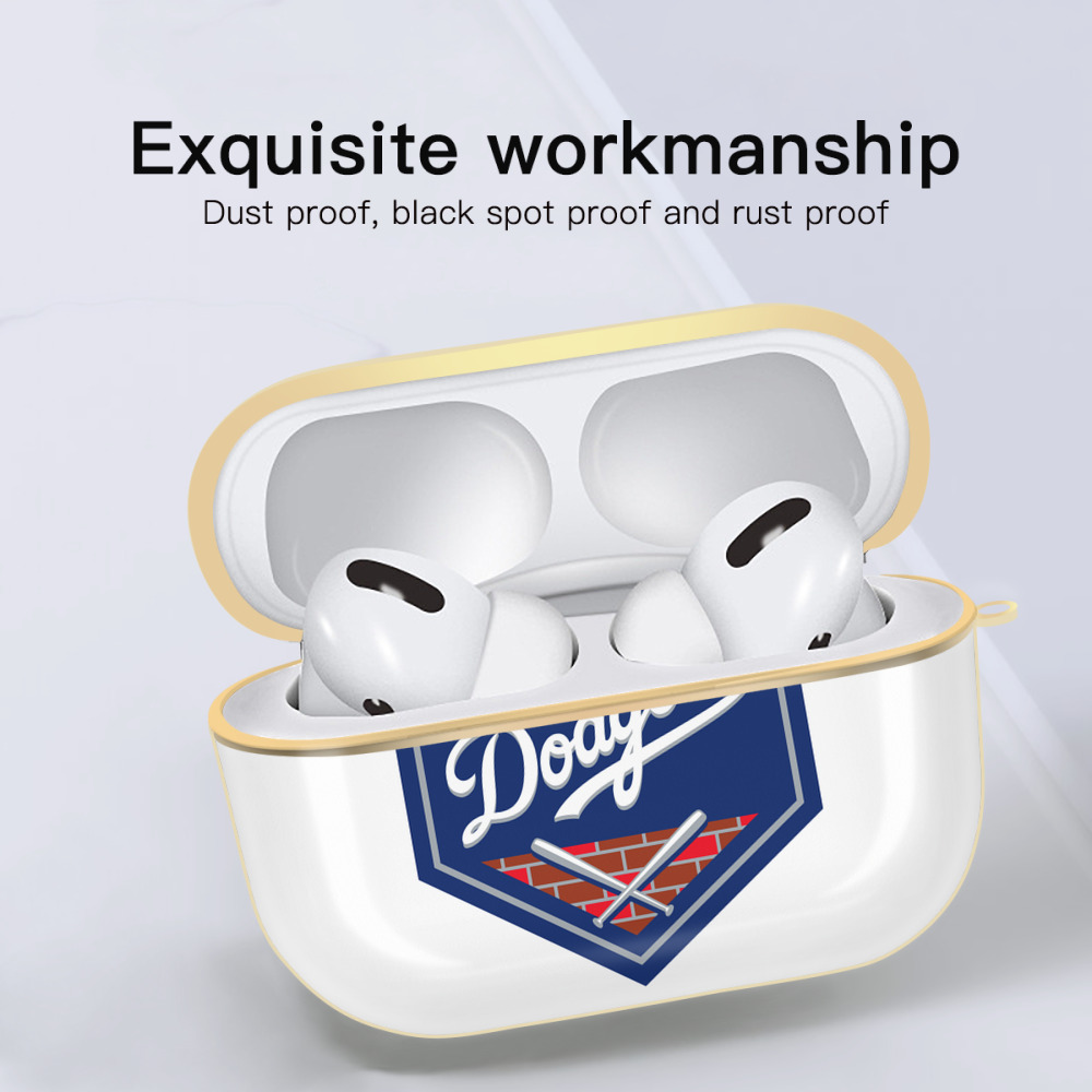  Luxury Gold AirPods Pro Case With Keychain, Flexible PC Material, Full Protection, Precise Cutouts, Anti-Fingerprint, Washable, Durable Design