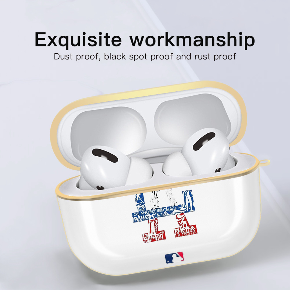  Luxury Gold AirPods Pro Case With Keychain, Flexible PC Material, Full Protection, Precise Cutouts, Anti-Fingerprint, Washable, Durable Design