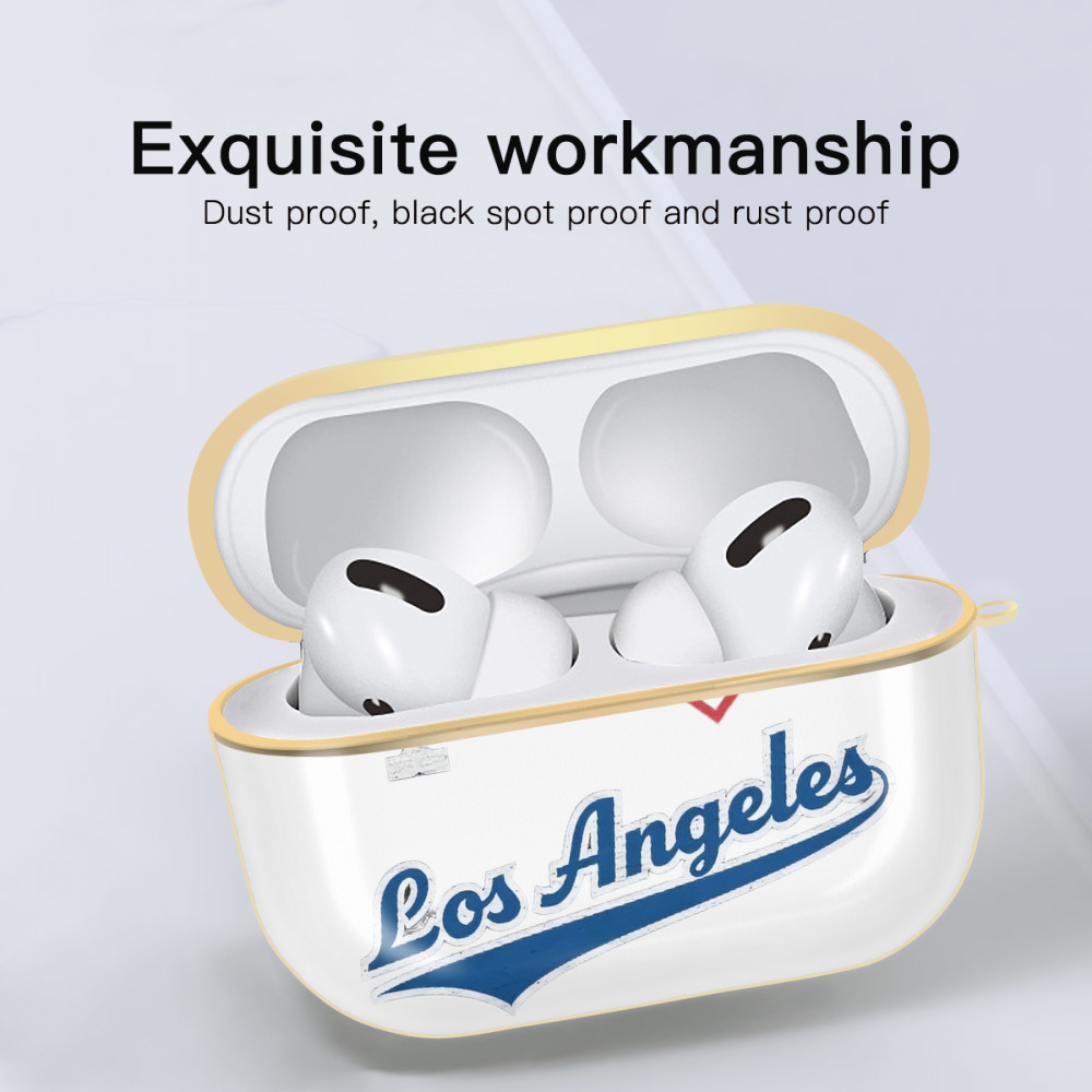  Luxury Gold AirPods Pro Case With Keychain, Flexible PC Material, Full Protection, Precise Cutouts, Anti-Fingerprint, Washable, Durable Design