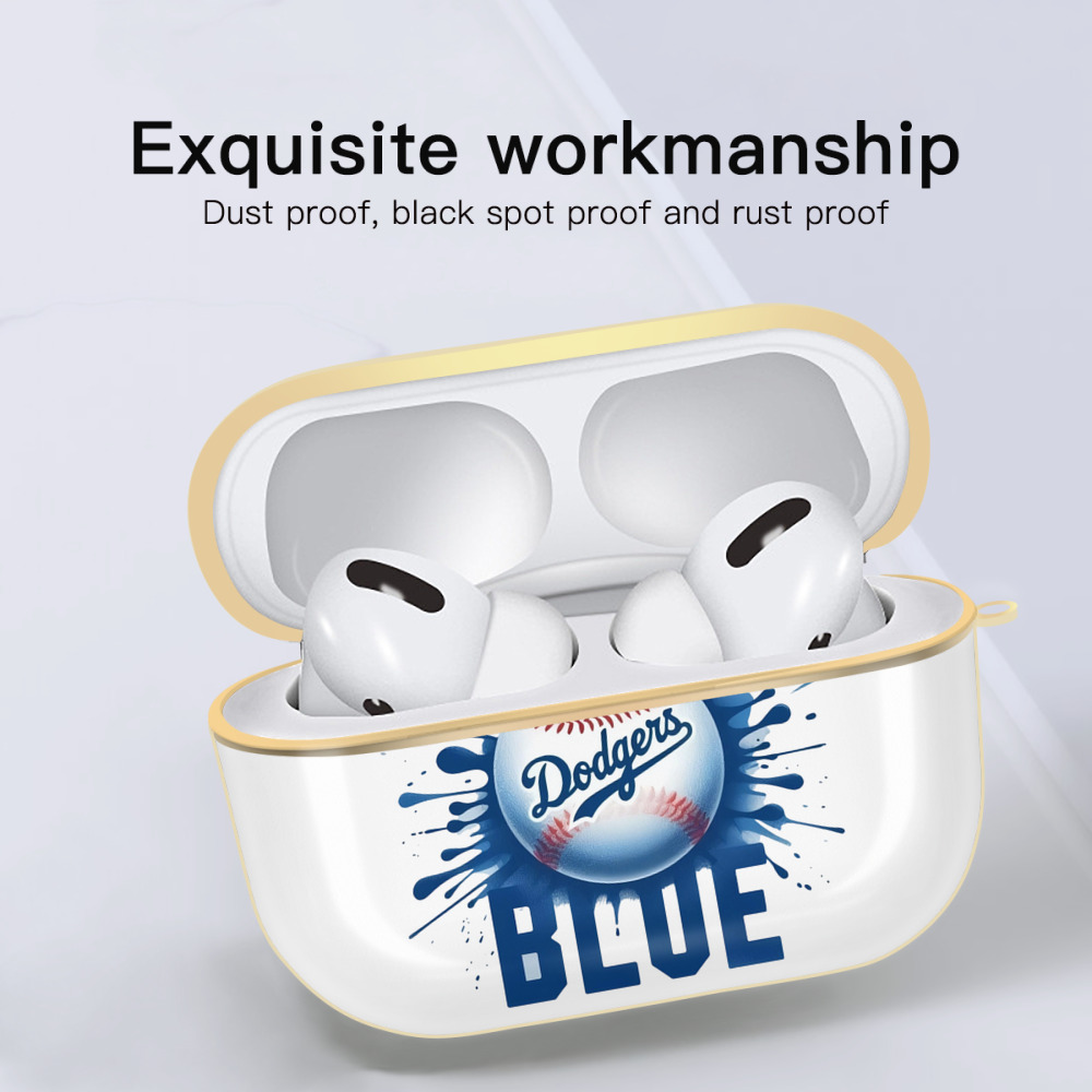  Luxury Gold AirPods Pro Case With Keychain, Flexible PC Material, Full Protection, Precise Cutouts, Anti-Fingerprint, Washable, Durable Design