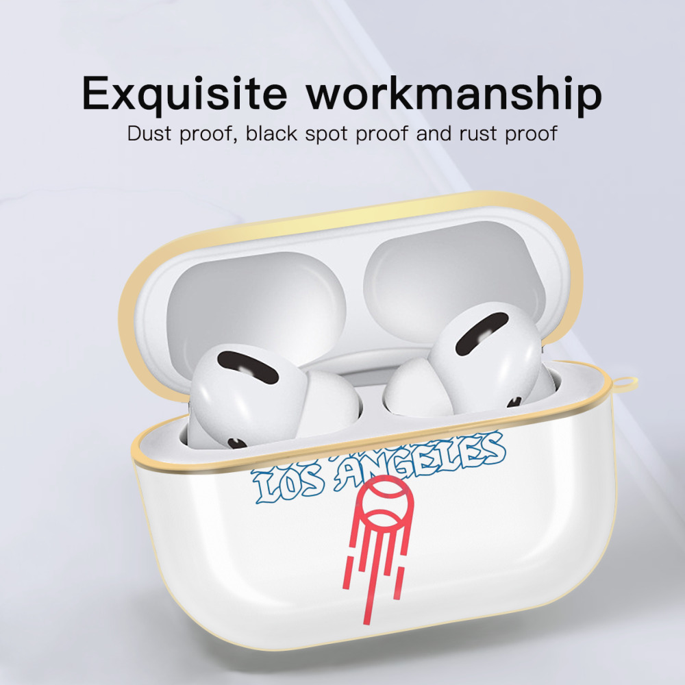  Luxury Gold AirPods Pro Case With Keychain, Flexible PC Material, Full Protection, Precise Cutouts, Anti-Fingerprint, Washable, Durable Design