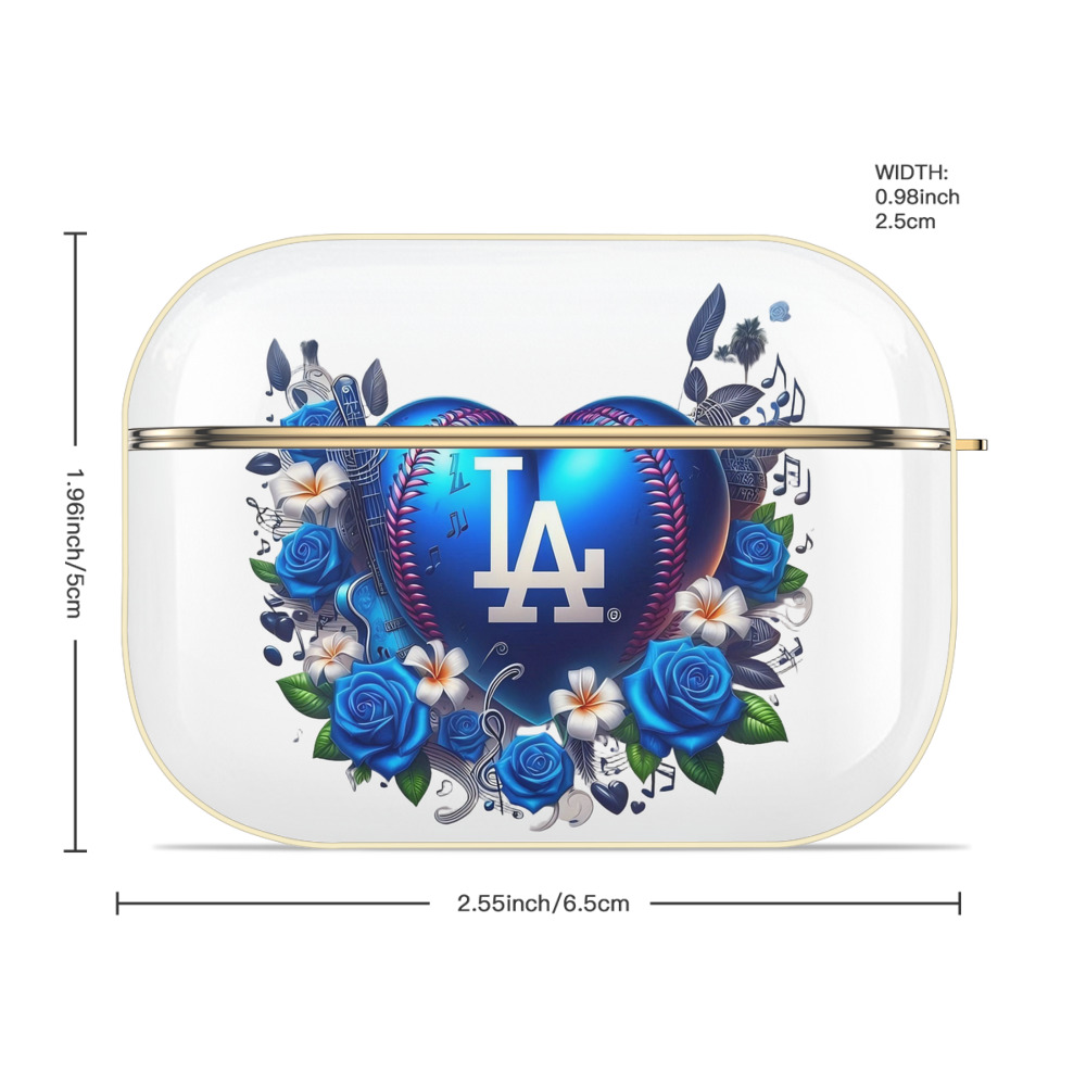  Luxury Gold AirPods Pro Case With Keychain, Flexible PC Material, Full Protection, Precise Cutouts, Anti-Fingerprint, Washable, Durable Design