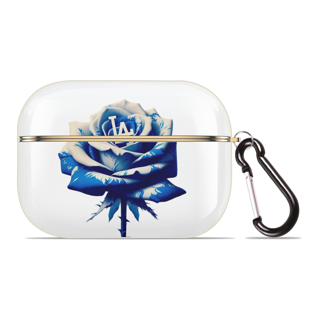  Luxury Gold AirPods Pro Case With Keychain, Flexible PC Material, Full Protection, Precise Cutouts, Anti-Fingerprint, Washable, Durable Design