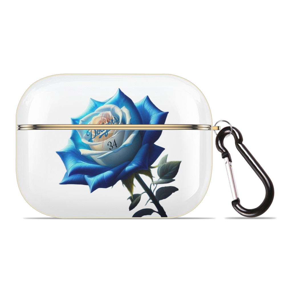  Luxury Gold AirPods Pro Case With Keychain, Flexible PC Material, Full Protection, Precise Cutouts, Anti-Fingerprint, Washable, Durable Design