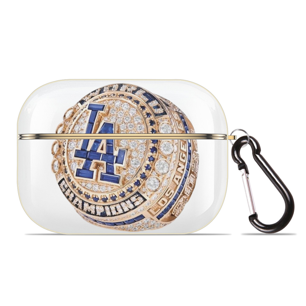  Luxury Gold AirPods Pro Case With Keychain, Flexible PC Material, Full Protection, Precise Cutouts, Anti-Fingerprint, Washable, Durable Design