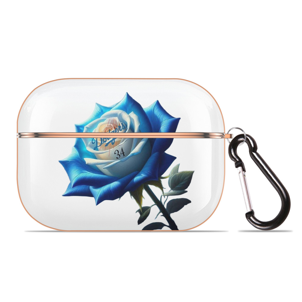  AirPods Pro Protective Case Rose Gold, Flexible PC Material, Precise Fit, Anti-Slip Cover, Full Protection, Fingerprint Resistant, Washable With Keychain