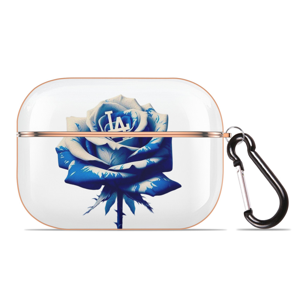  AirPods Pro Protective Case Rose Gold, Flexible PC Material, Precise Fit, Anti-Slip Cover, Full Protection, Fingerprint Resistant, Washable With Keychain