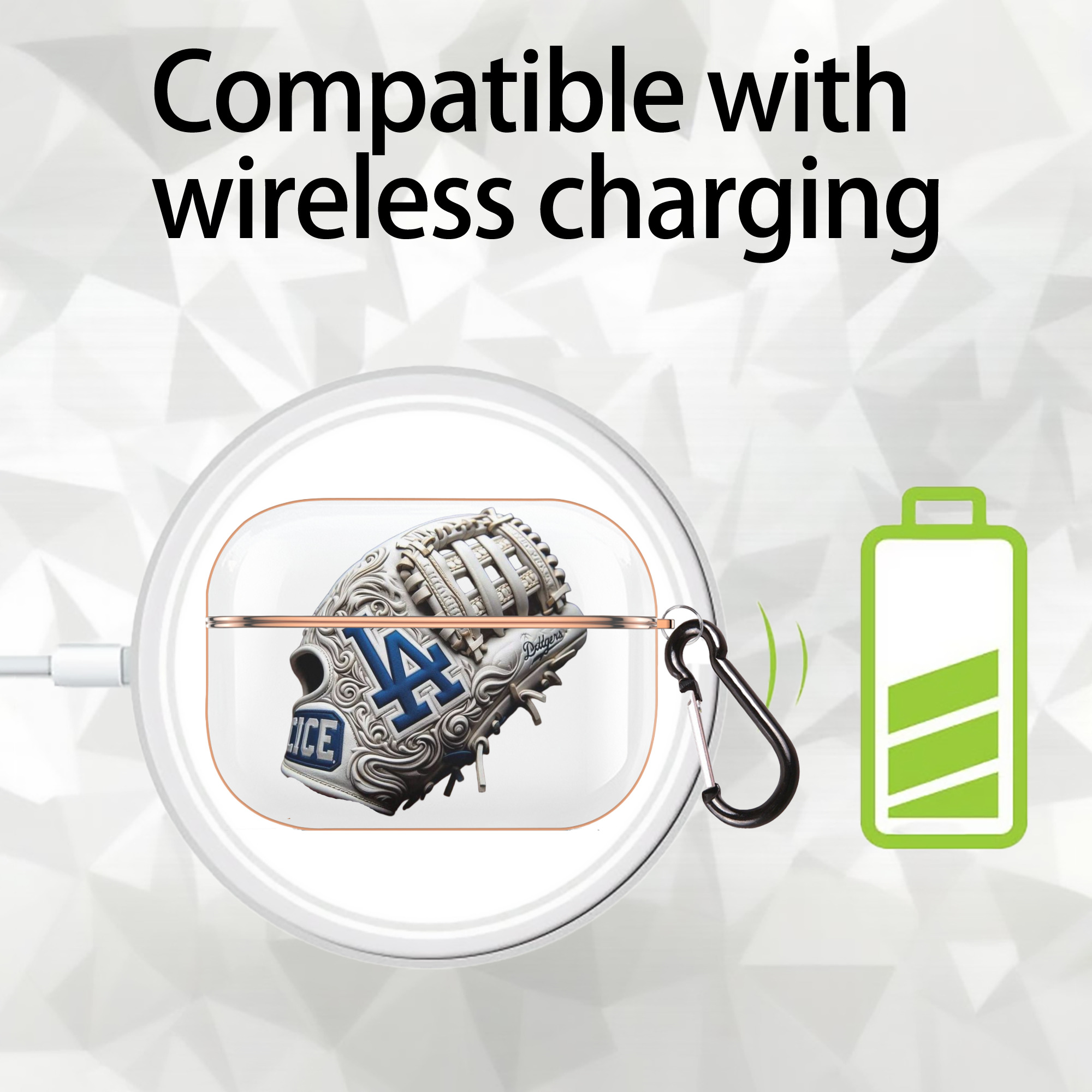  AirPods Pro Protective Case Rose Gold, Flexible PC Material, Precise Fit, Anti-Slip Cover, Full Protection, Fingerprint Resistant, Washable With Keychain