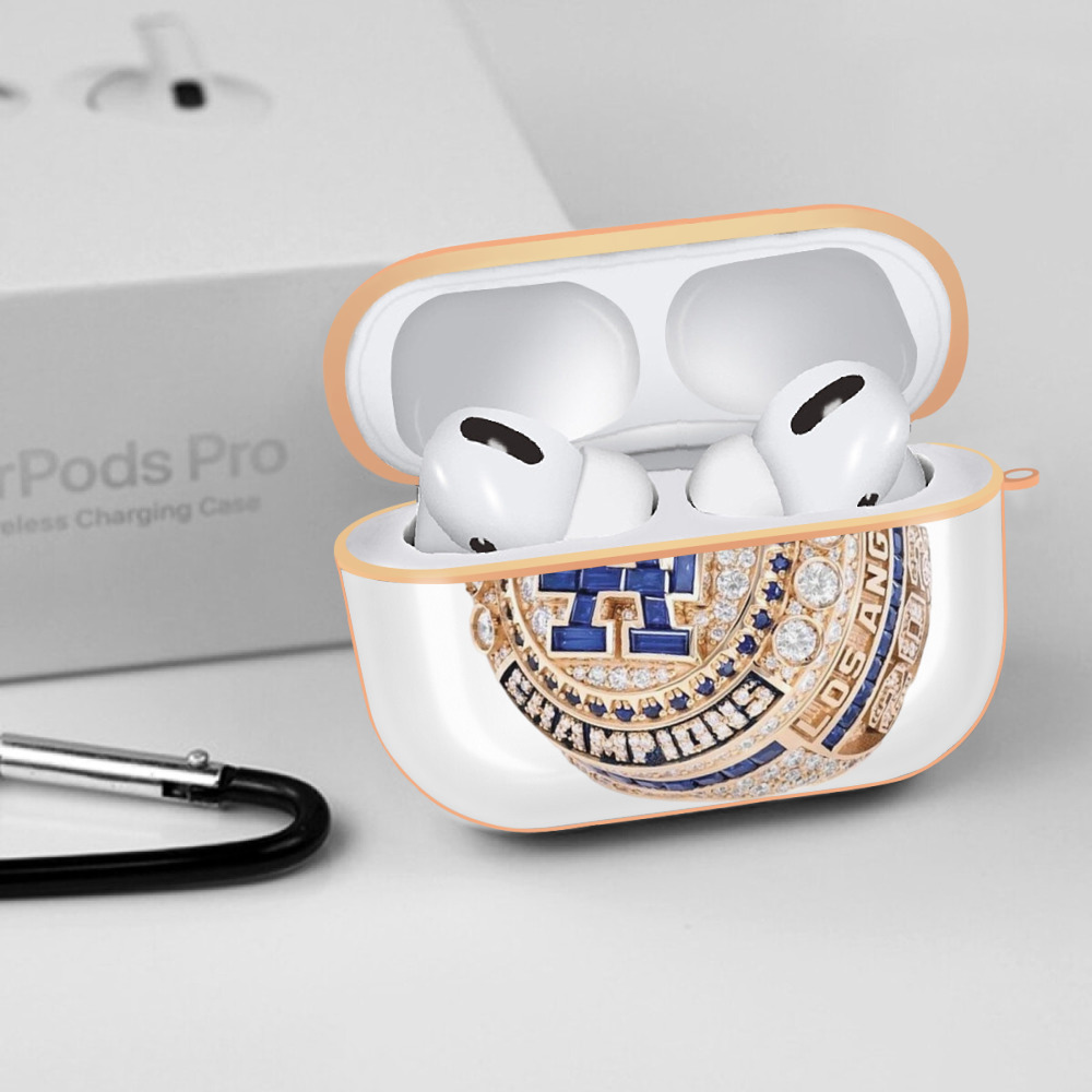  AirPods Pro Protective Case Rose Gold, Flexible PC Material, Precise Fit, Anti-Slip Cover, Full Protection, Fingerprint Resistant, Washable With Keychain