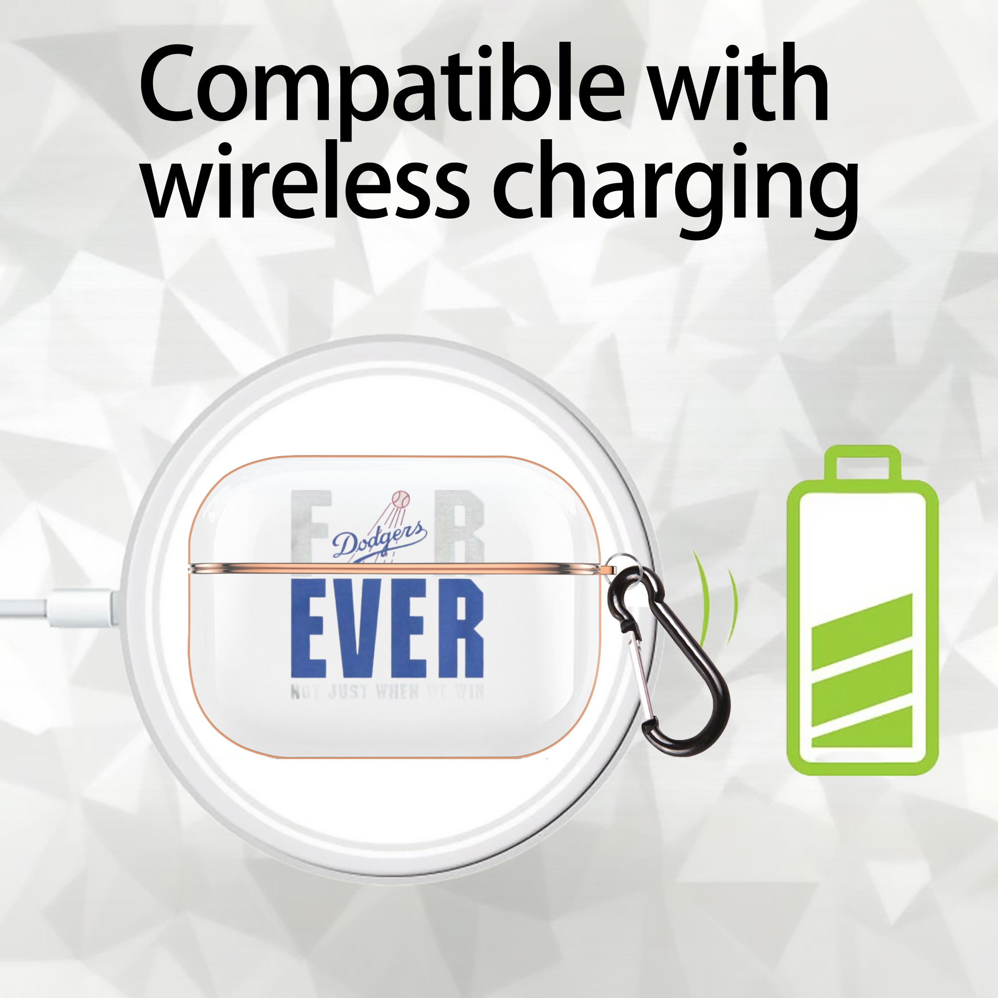  AirPods Pro Protective Case Rose Gold, Flexible PC Material, Precise Fit, Anti-Slip Cover, Full Protection, Fingerprint Resistant, Washable With Keychain