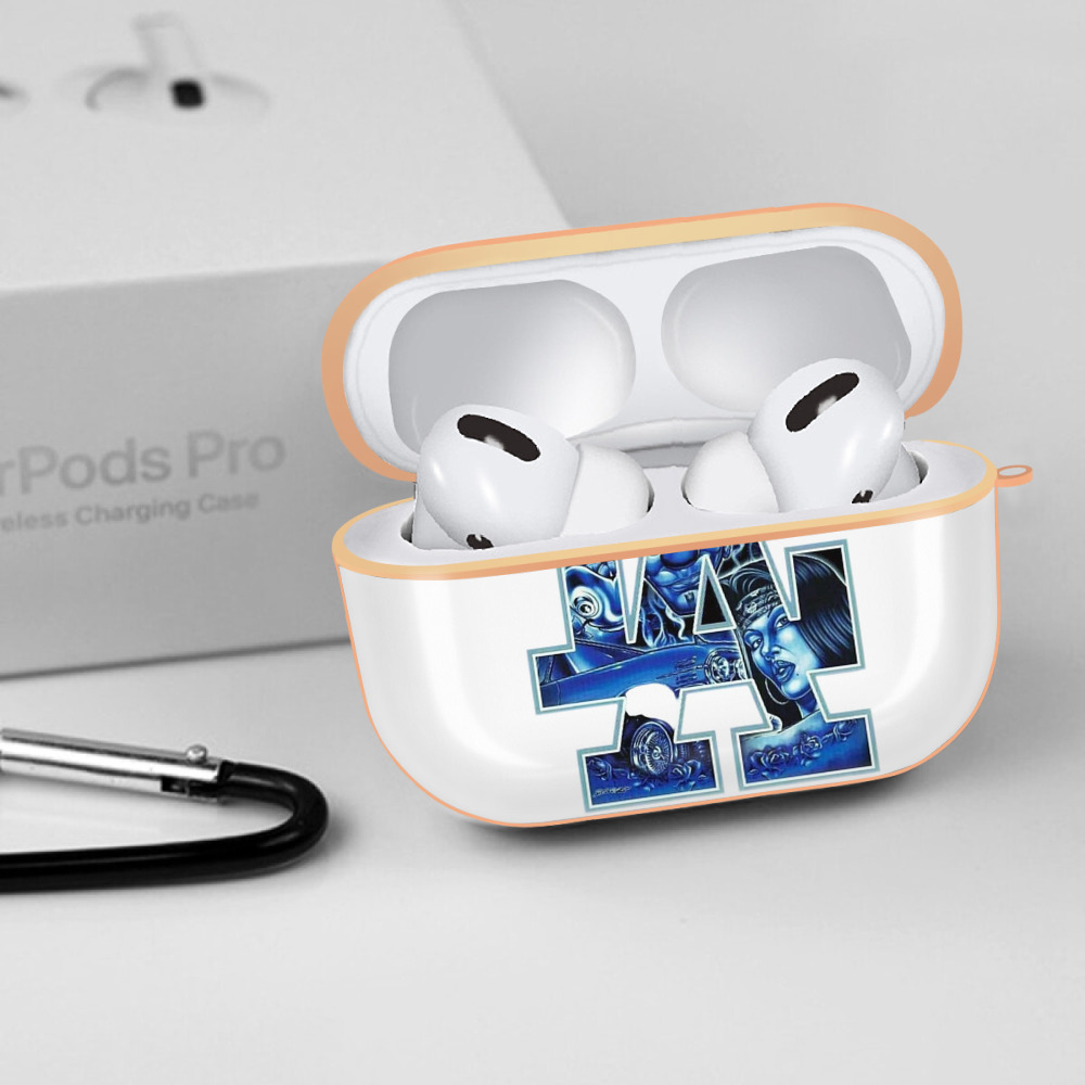  AirPods Pro Protective Case Rose Gold, Flexible PC Material, Precise Fit, Anti-Slip Cover, Full Protection, Fingerprint Resistant, Washable With Keychain