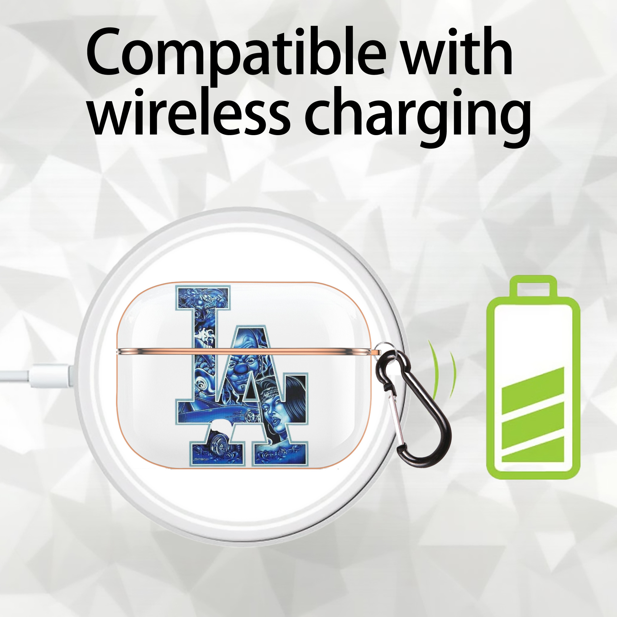  AirPods Pro Protective Case Rose Gold, Flexible PC Material, Precise Fit, Anti-Slip Cover, Full Protection, Fingerprint Resistant, Washable With Keychain