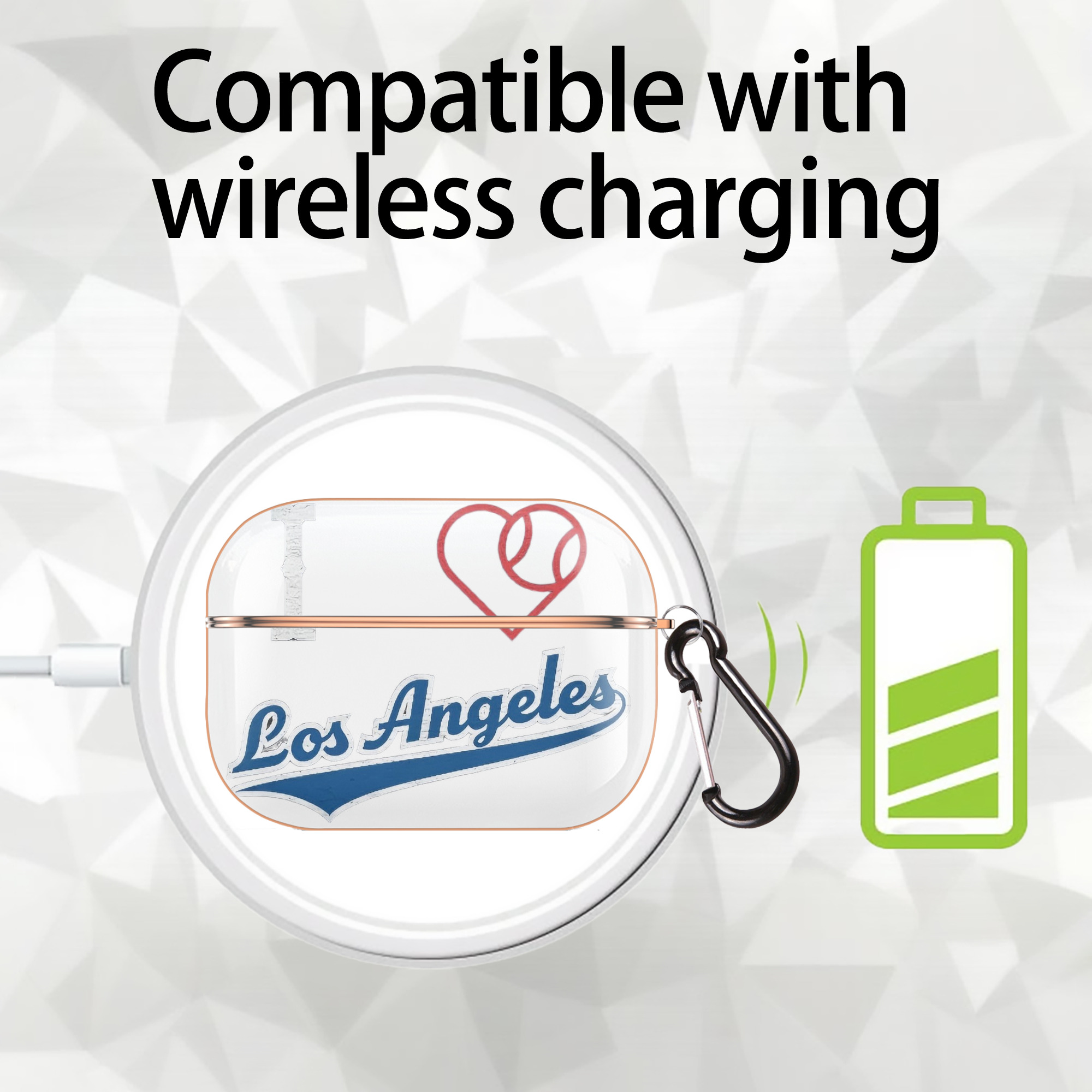  AirPods Pro Protective Case Rose Gold, Flexible PC Material, Precise Fit, Anti-Slip Cover, Full Protection, Fingerprint Resistant, Washable With Keychain