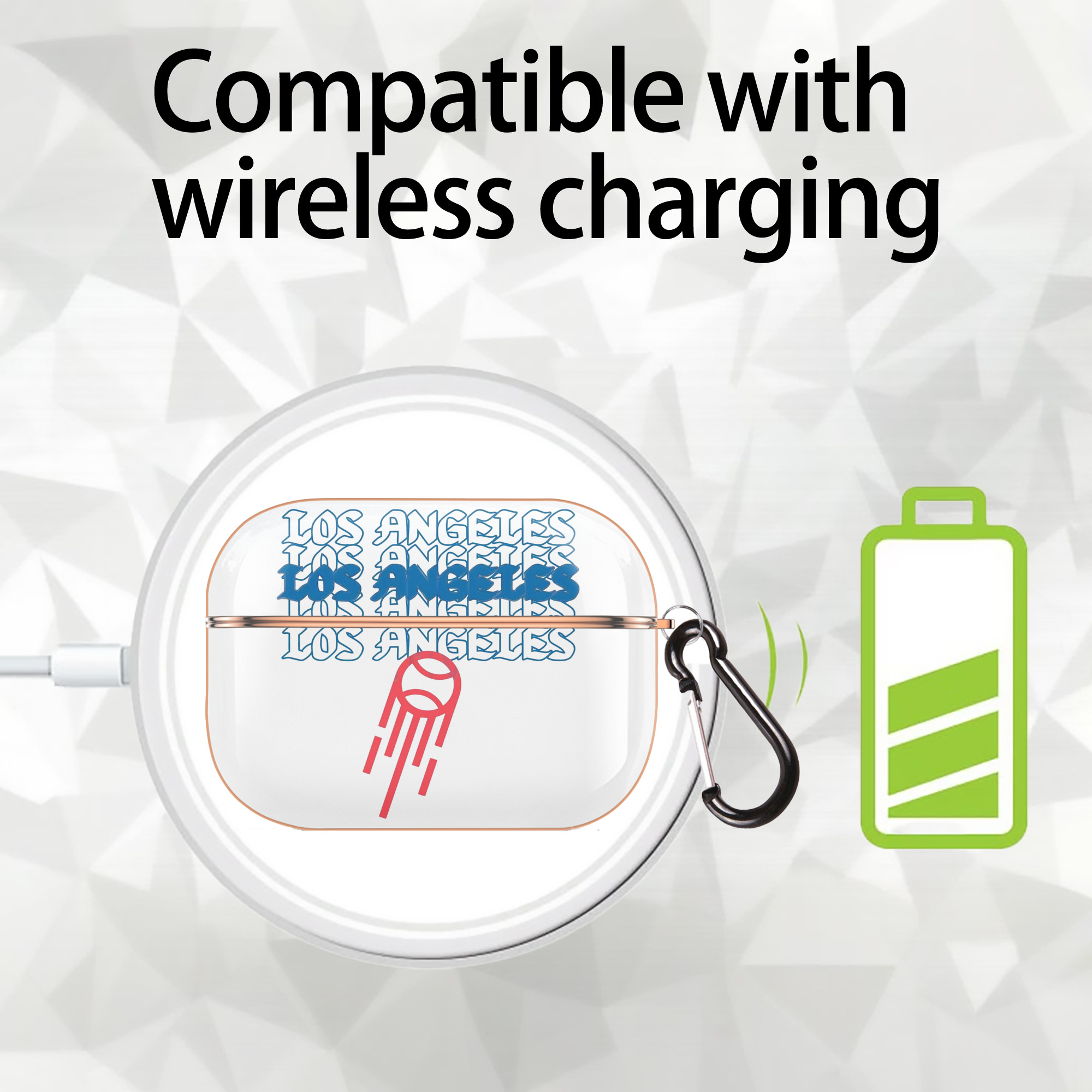  AirPods Pro Protective Case Rose Gold, Flexible PC Material, Precise Fit, Anti-Slip Cover, Full Protection, Fingerprint Resistant, Washable With Keychain