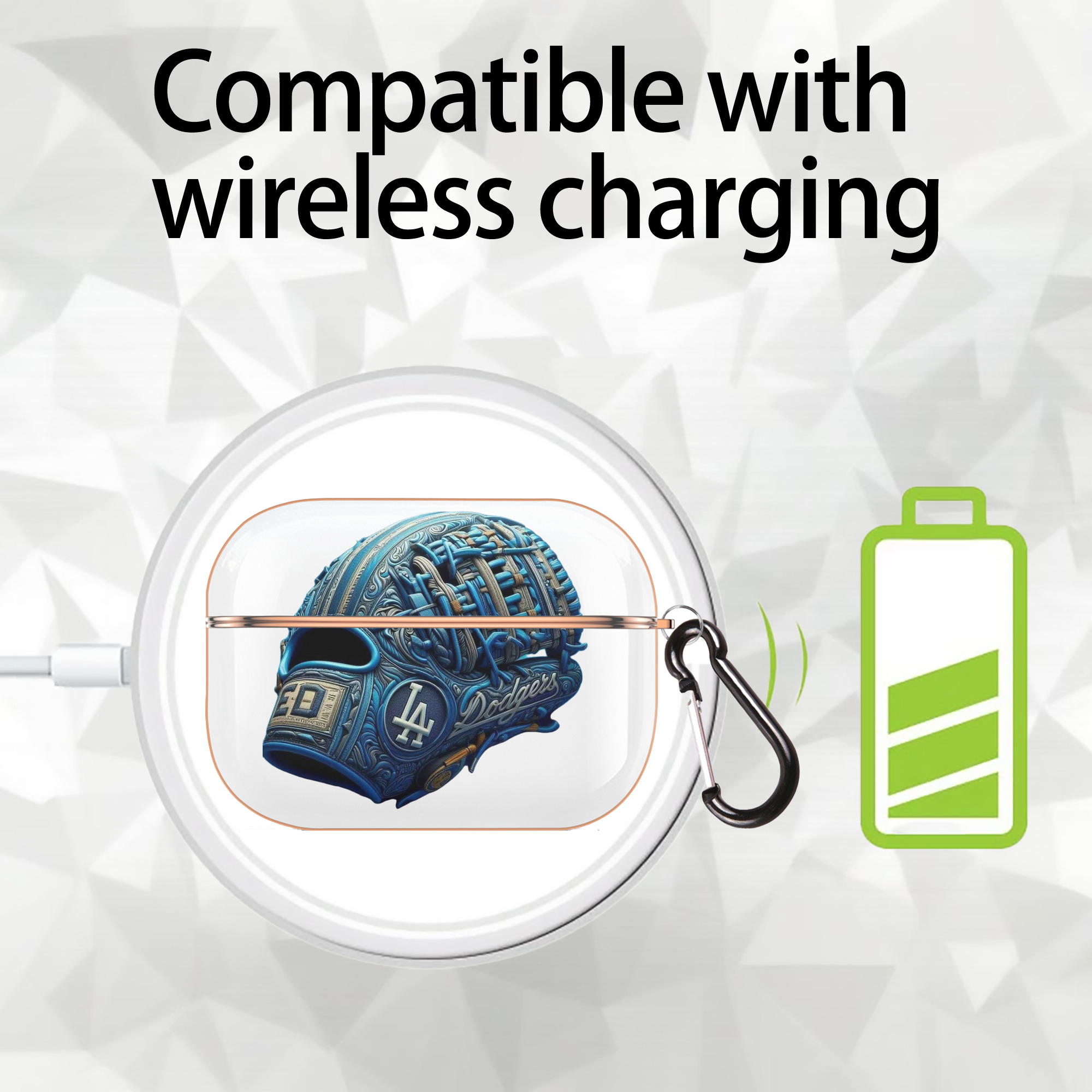  AirPods Pro Protective Case Rose Gold, Flexible PC Material, Precise Fit, Anti-Slip Cover, Full Protection, Fingerprint Resistant, Washable With Keychain