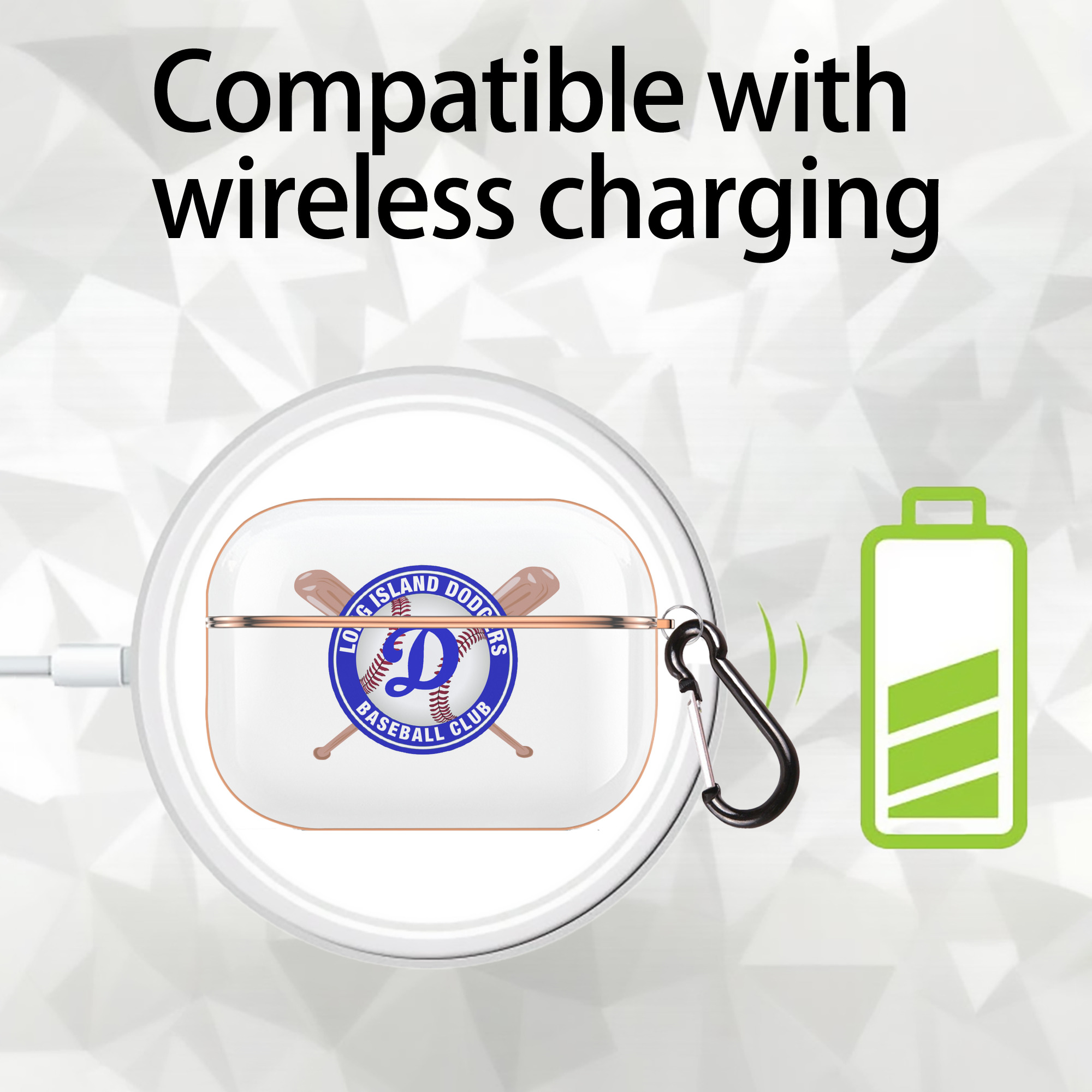  AirPods Pro Protective Case Rose Gold, Flexible PC Material, Precise Fit, Anti-Slip Cover, Full Protection, Fingerprint Resistant, Washable With Keychain