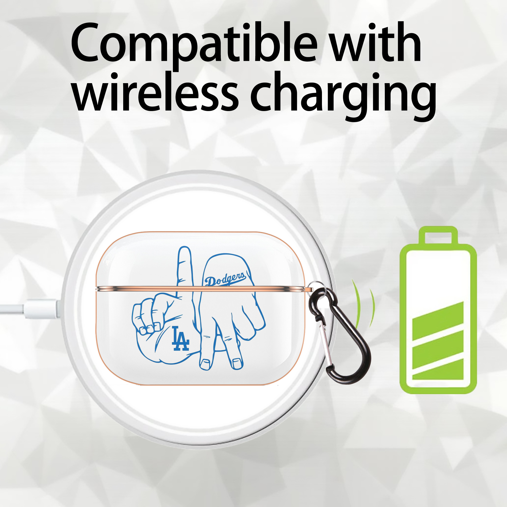  AirPods Pro Protective Case Rose Gold, Flexible PC Material, Precise Fit, Anti-Slip Cover, Full Protection, Fingerprint Resistant, Washable With Keychain