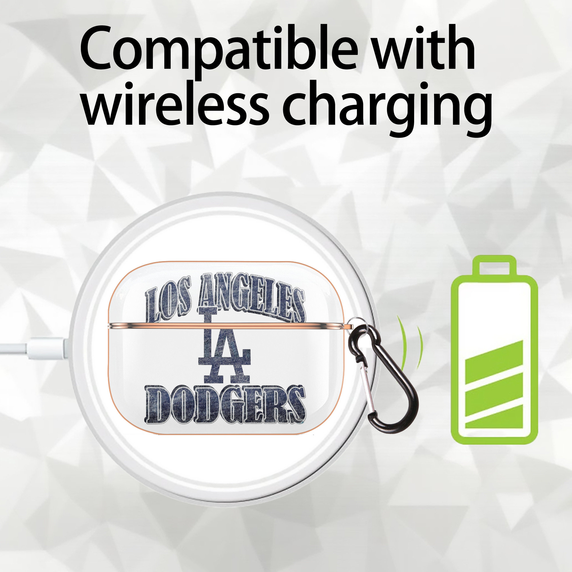  AirPods Pro Protective Case Rose Gold, Flexible PC Material, Precise Fit, Anti-Slip Cover, Full Protection, Fingerprint Resistant, Washable With Keychain