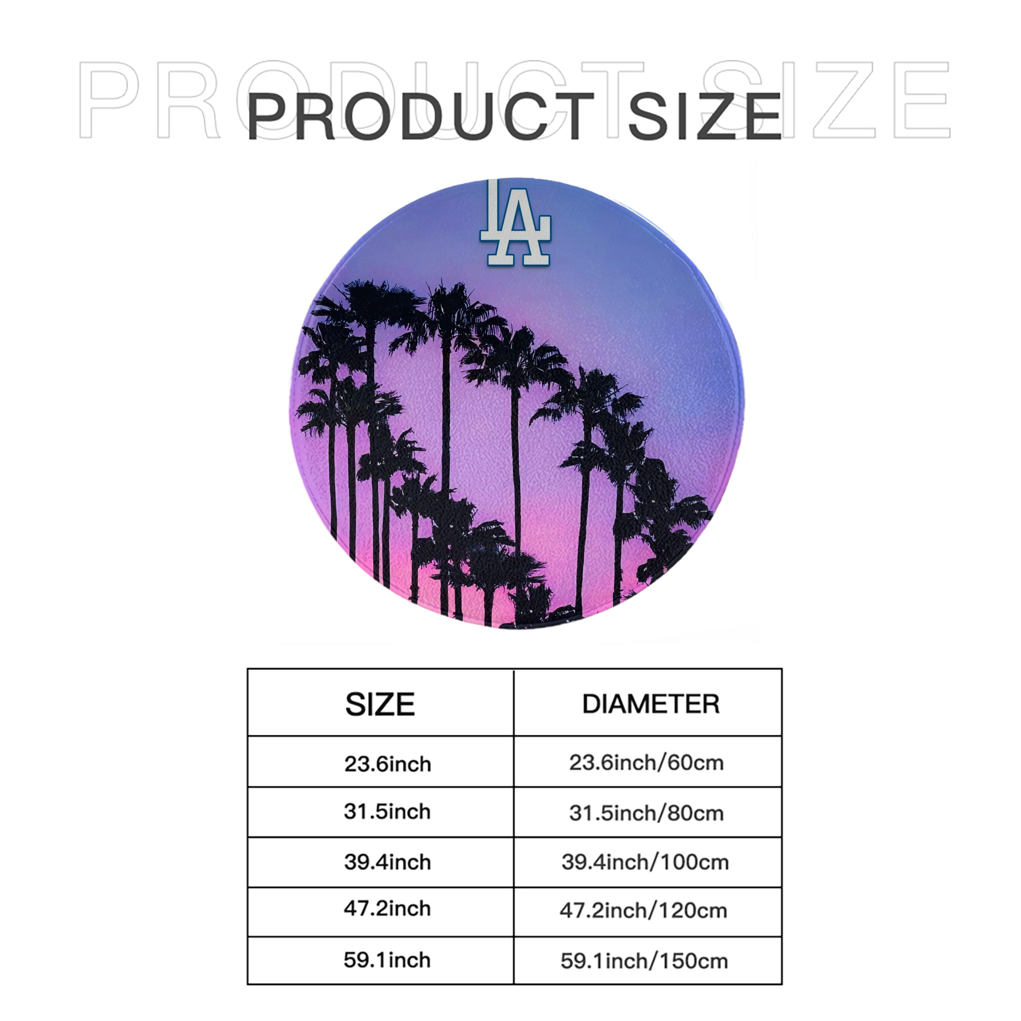  Round Floor Mat – Soft Flannel & High-Density Sponge Core – Non-Slip Dot Backing – Durable Stitched Edges – Quick-Dry & Breathable – Perfect For Home, Bathroom & Living Room