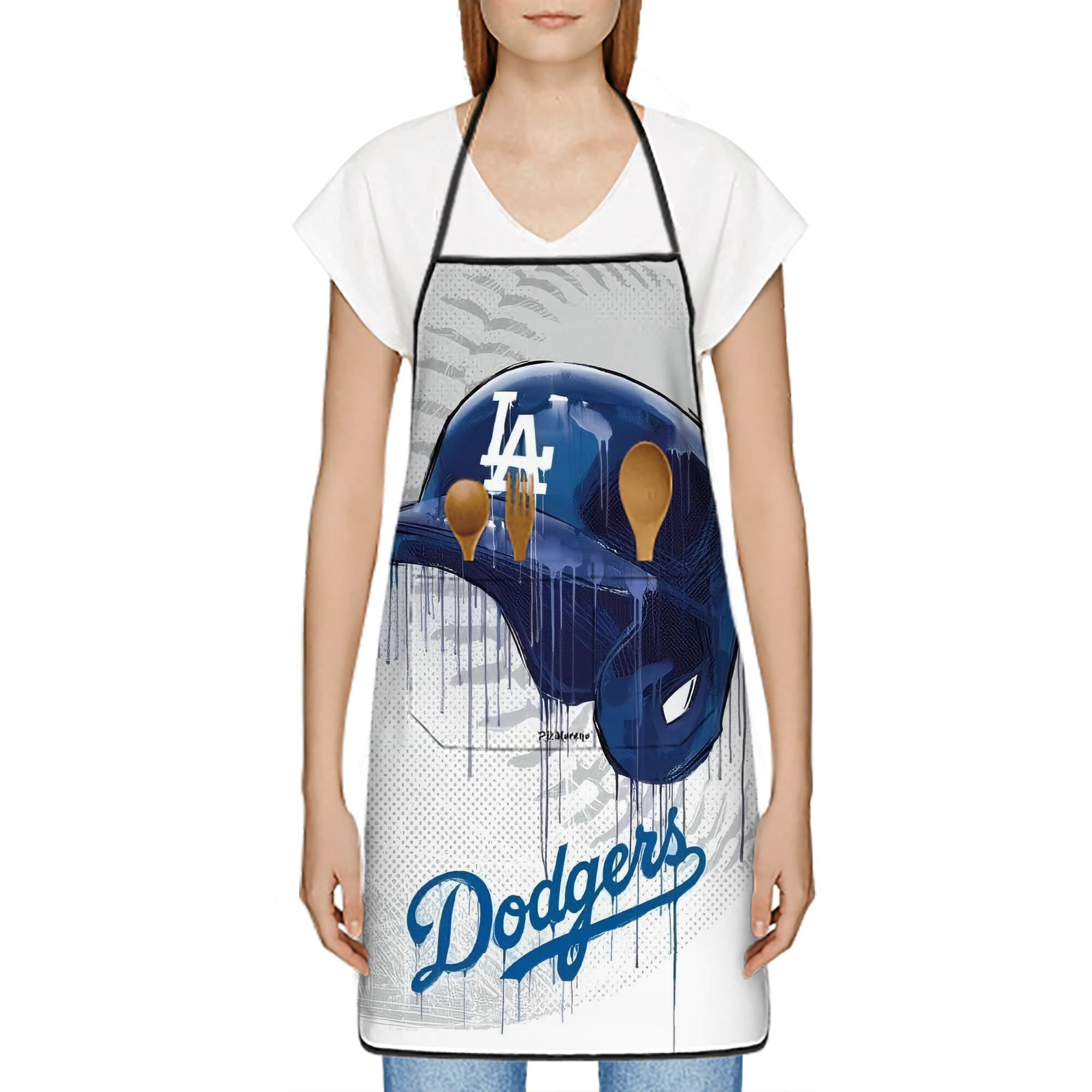  Stain-Resistant Polyester Apron With Pocket – Full Print, Waterproof, Anti-Wrinkle, Anti-Pilling – Ideal For Kitchen, BBQ, Restaurant, Salon & More